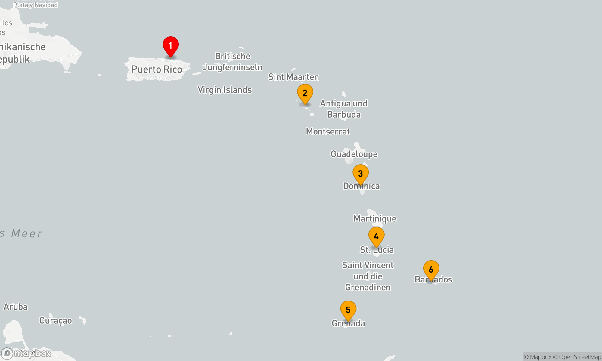 Route 7 Nächte - Südliche Karibik mit Barbados und St. Kitts