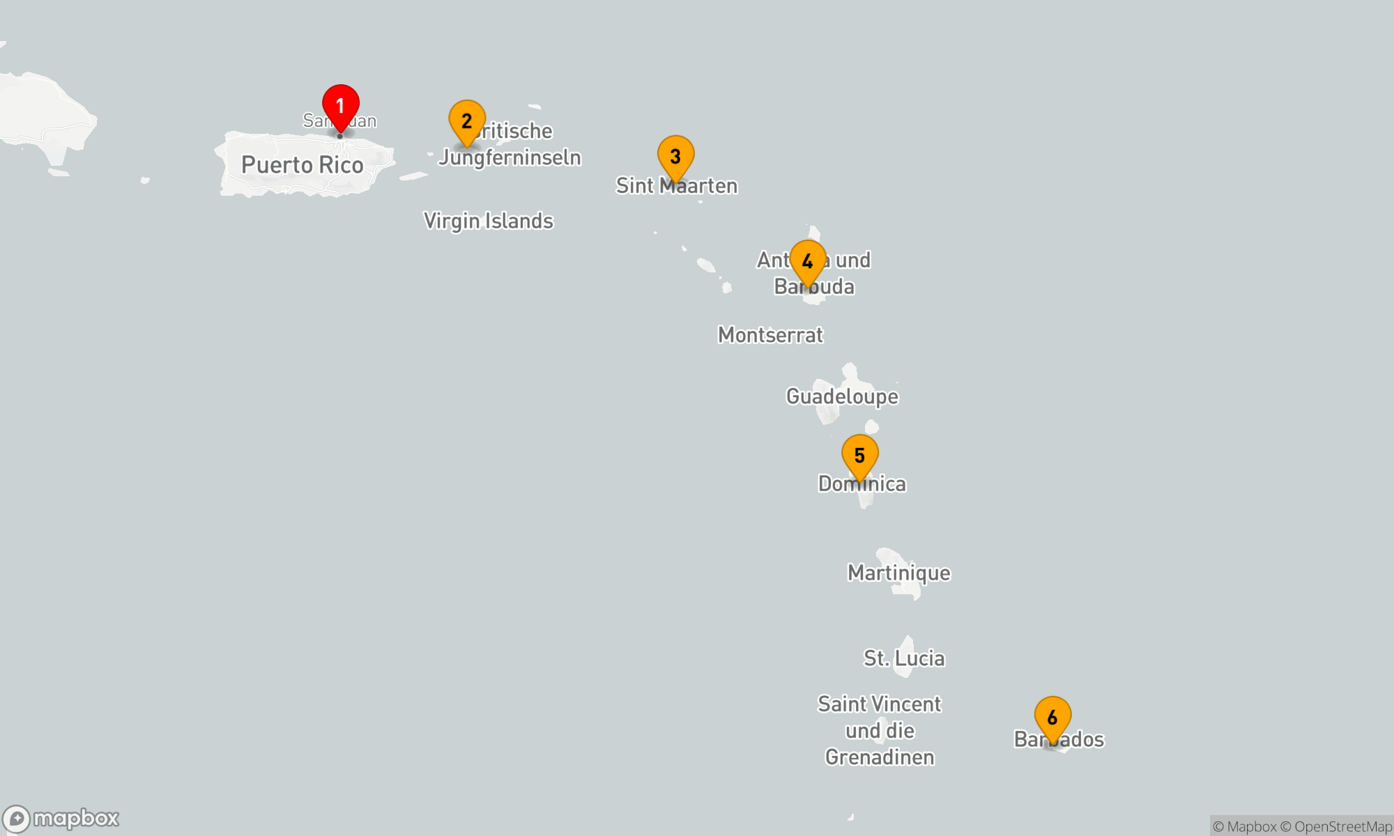 Route 7 Nächte - Südliche Karibik mit Barbados und Antigua