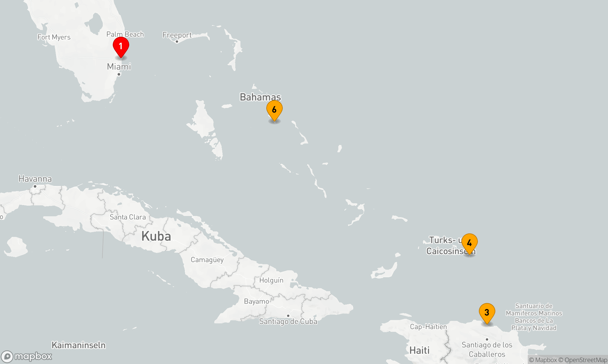 Route 7 Nächte - Östliche Karibik mit Bahamas