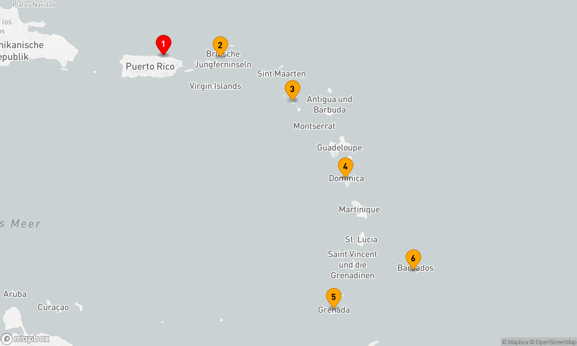 Route 7 Nächte - Südliche Karibik mit Barbados und St. Kitts