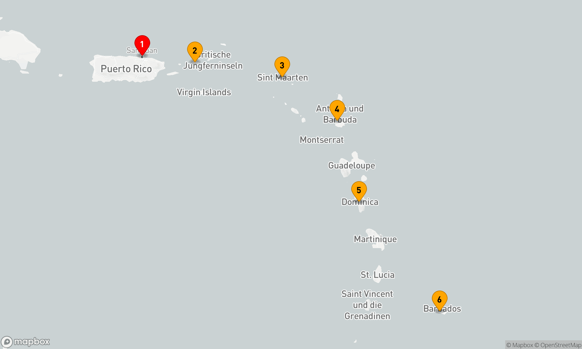 Route 7 Nächte - Südliche Karibik mit Barbados und Antigua