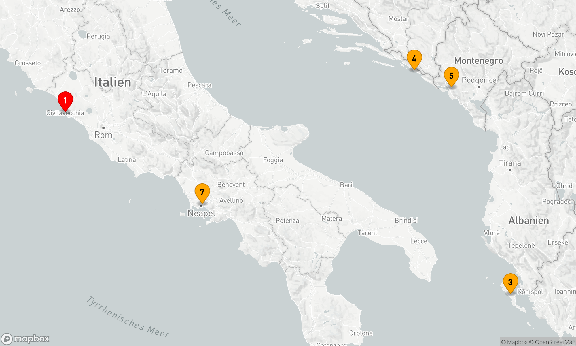 Route 7 Nächte - Mittelmeer mit Griechenland & Italien