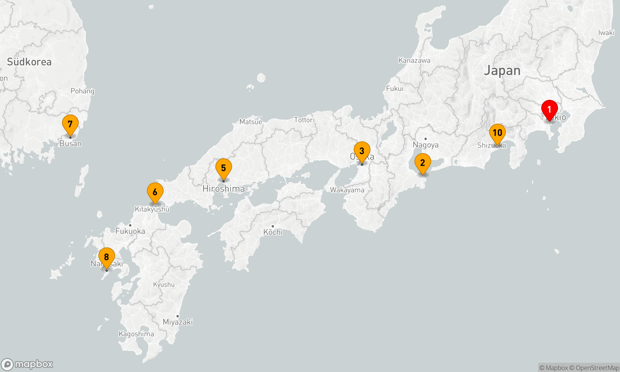 Route 10 Nächte - Japan-Forscher