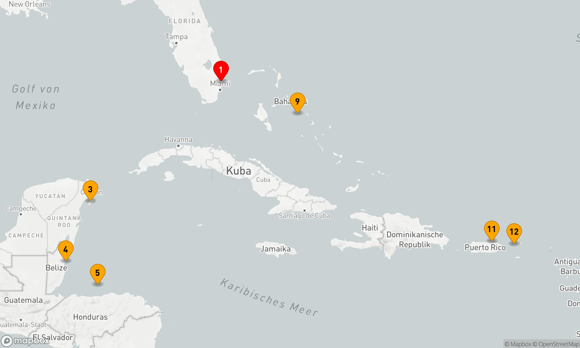 Route 14 Nächte - Abenteurer der östlichen/westlichen Karibik
