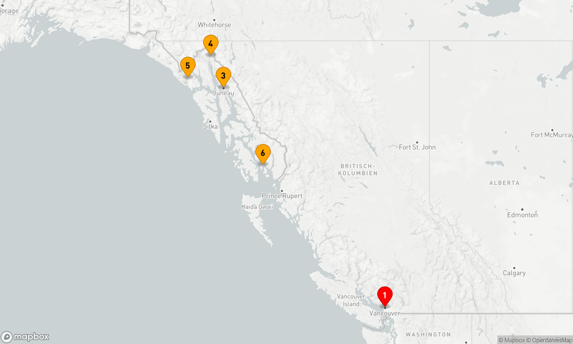 Route 7 Nächte - Inside Passage (mit Glacier Bay National Park)