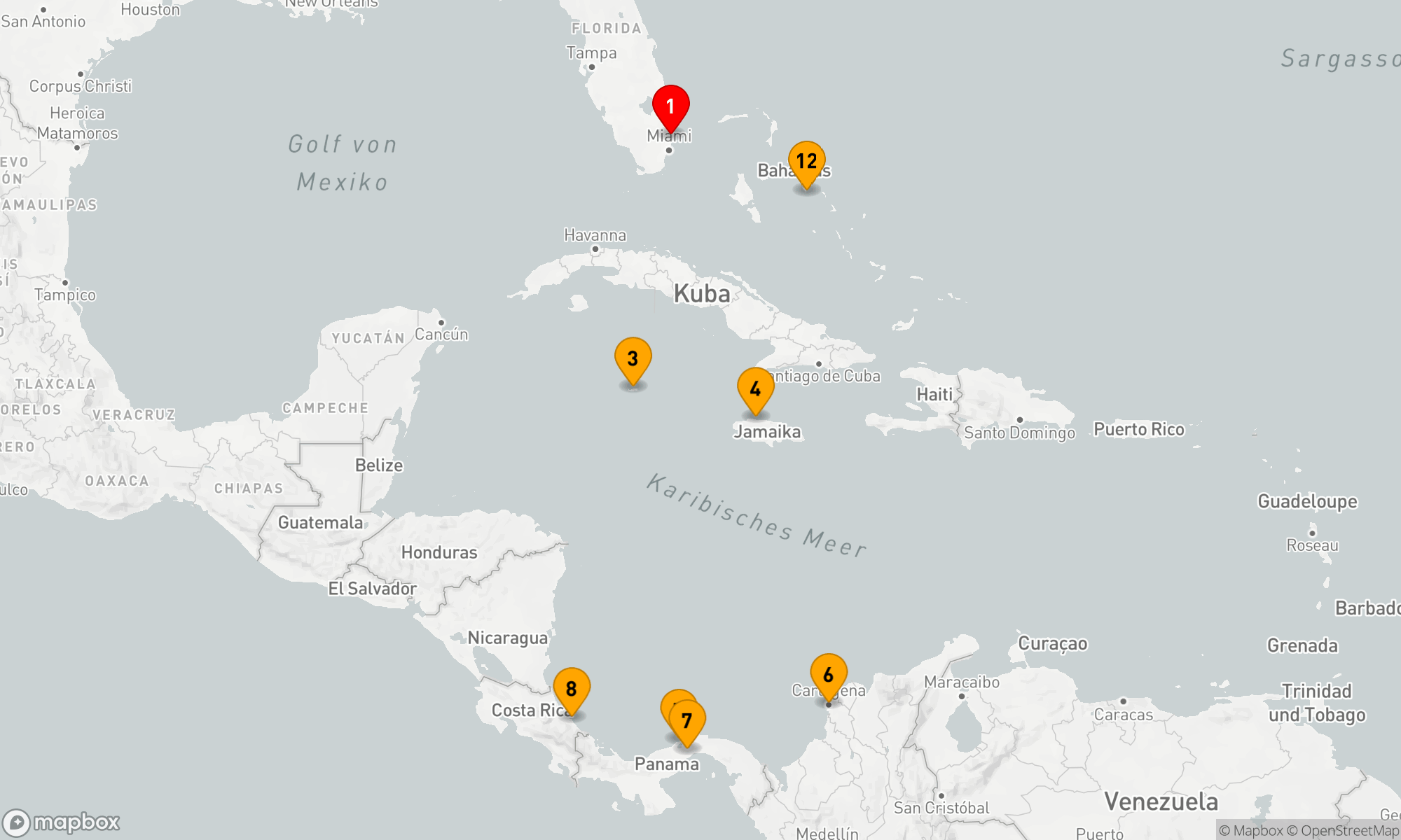Route 12 Nächte - Karibik mit Costa Rica & Panamakanal
