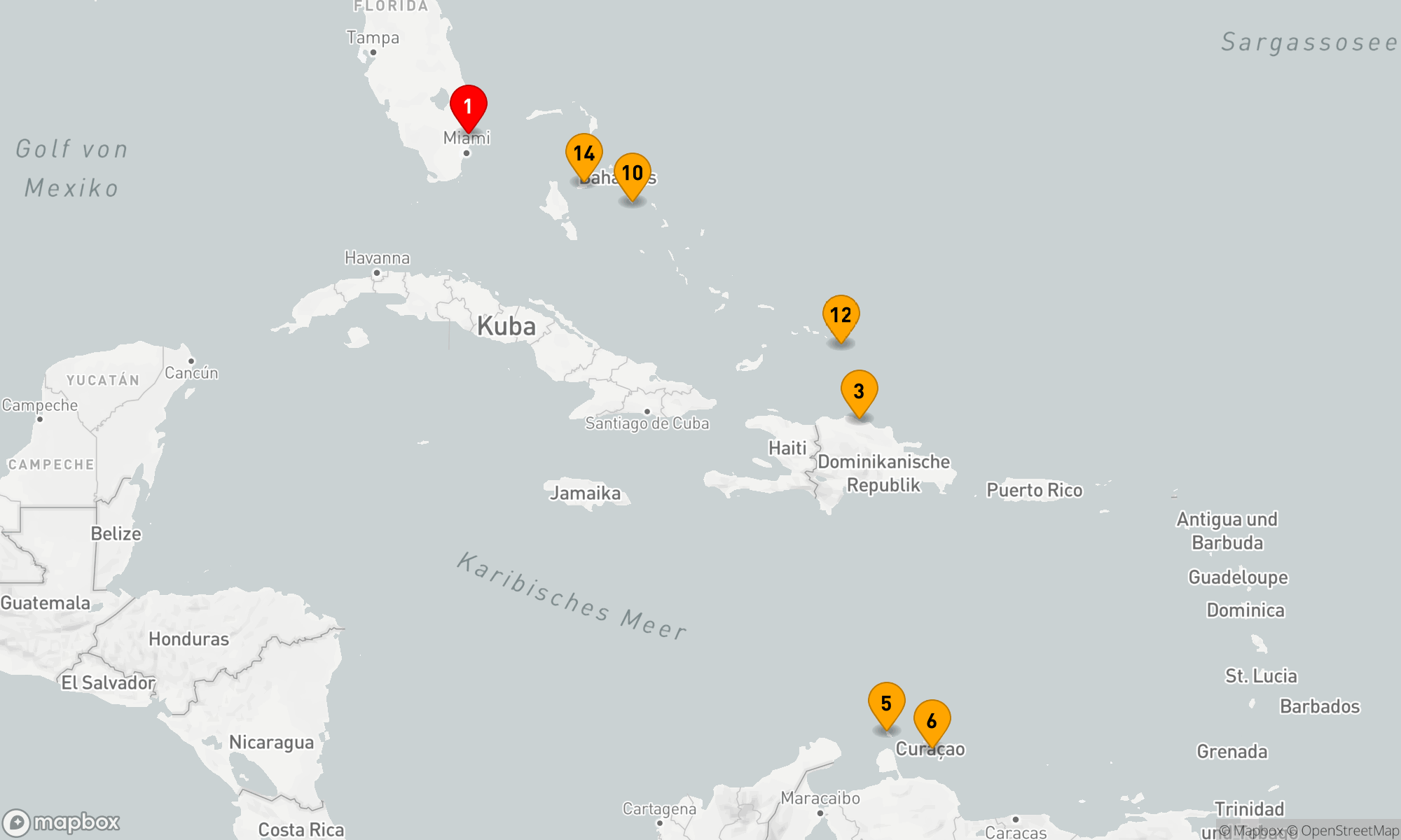 Route 14 Nächte - Abenteurer der südlichen/östlichen Karibik