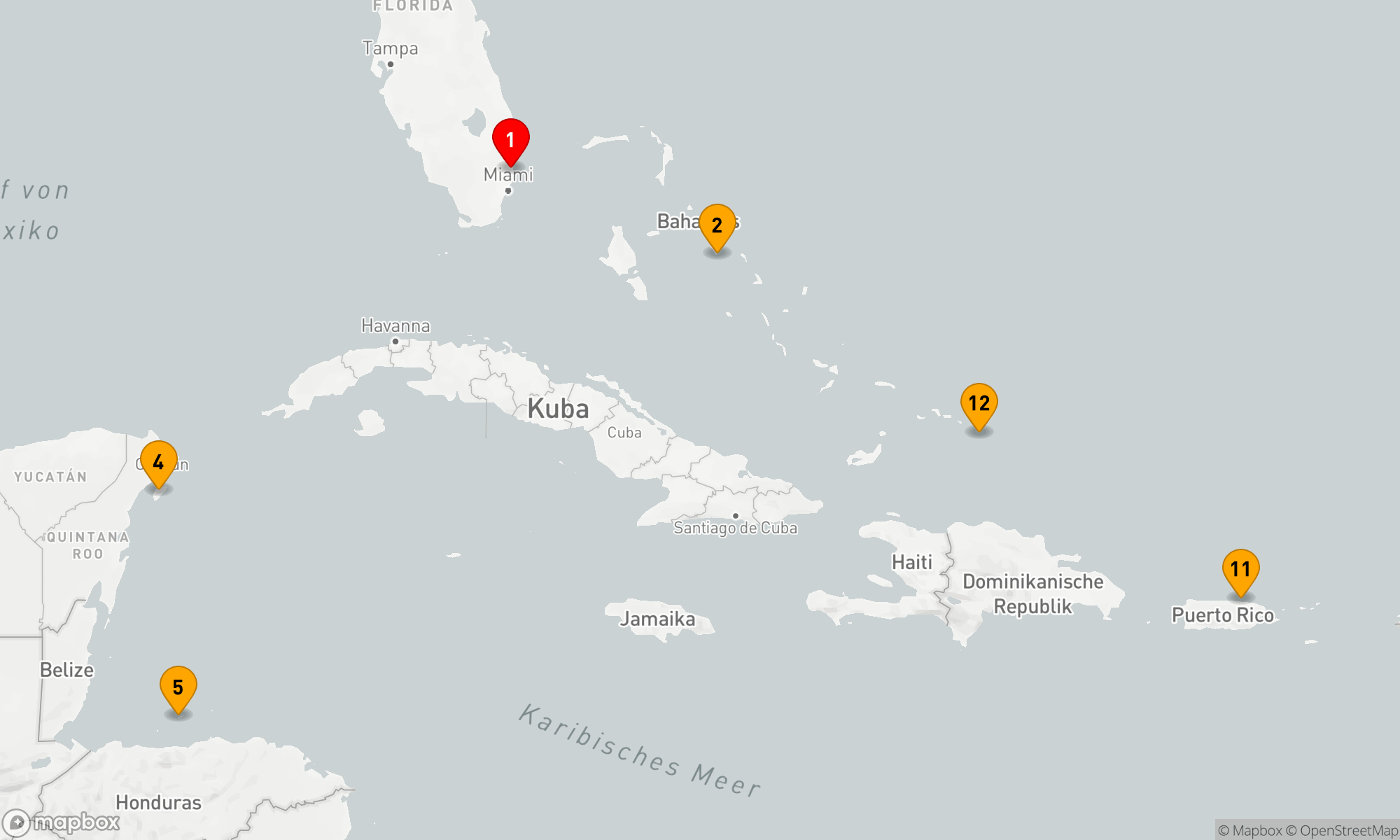 Route 14 Nächte - Abenteurer der östlichen/westlichen Karibik