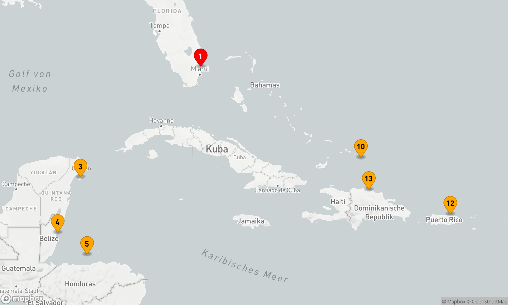 Route 14 Nächte - Ost-/Westkaribik Abenteurer Urlaub
