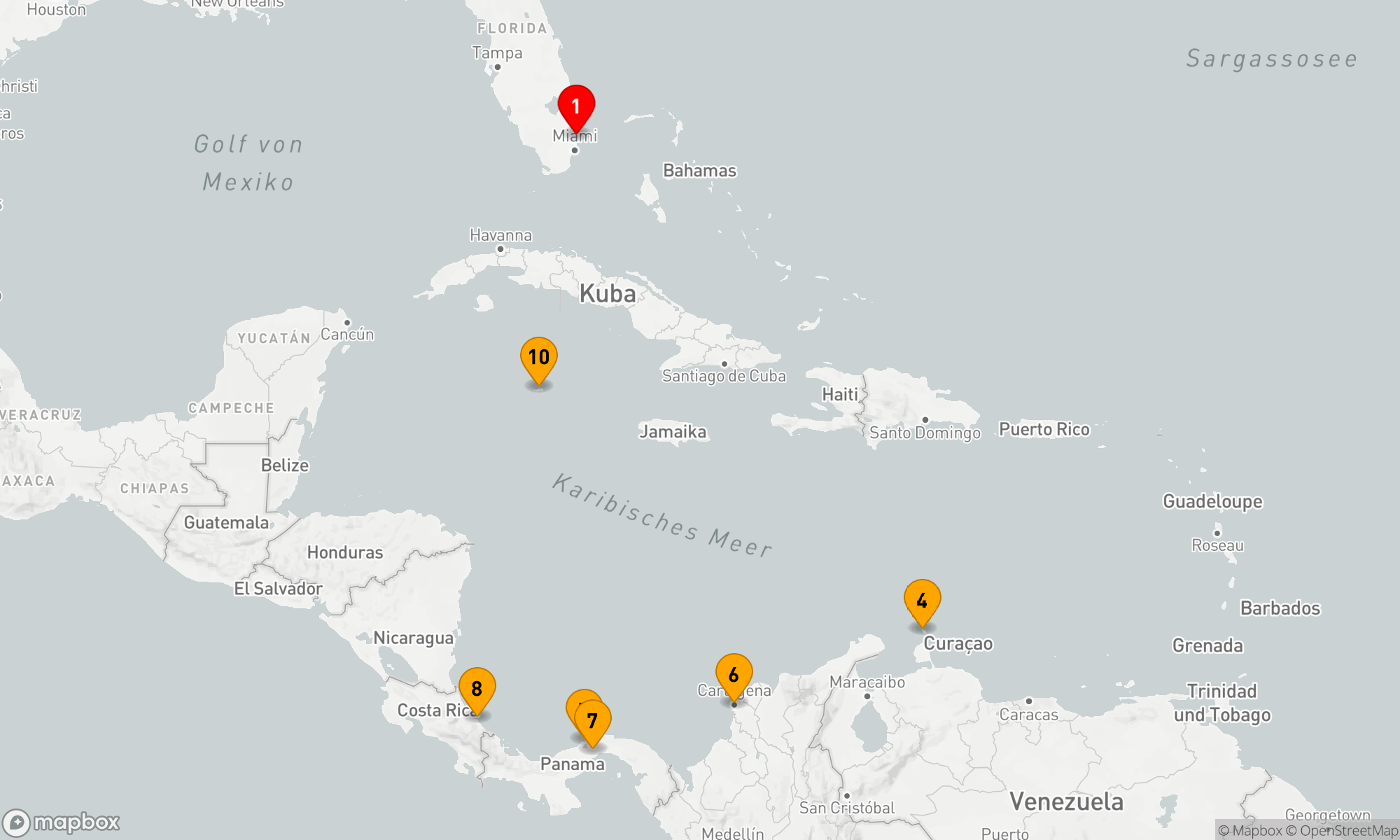 Route 12 Nächte - Karibik mit Costa Rica & Panamakanal Urlaub