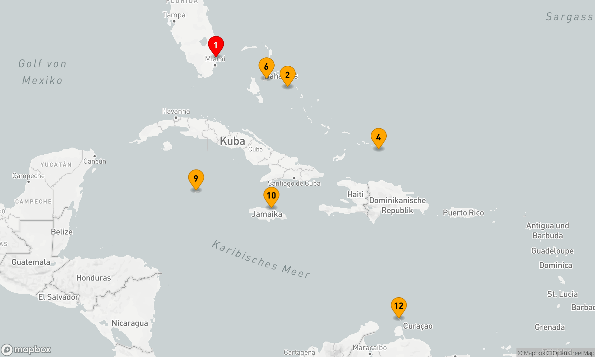 Route 14 Nächte - Abenteurer der südlichen/östlichen Karibik