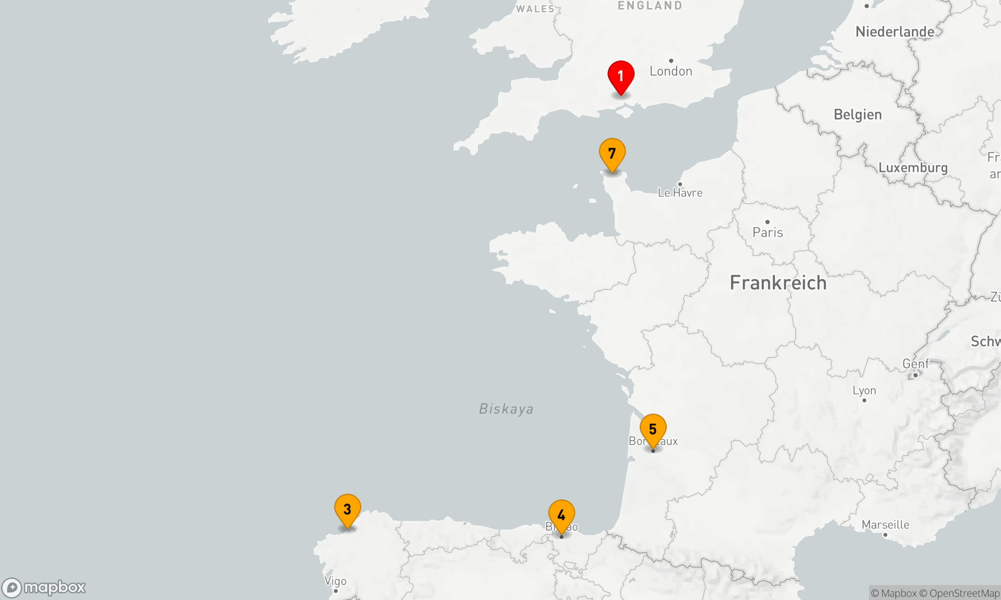 Route 7 Nächte - Spanien & Frankreich