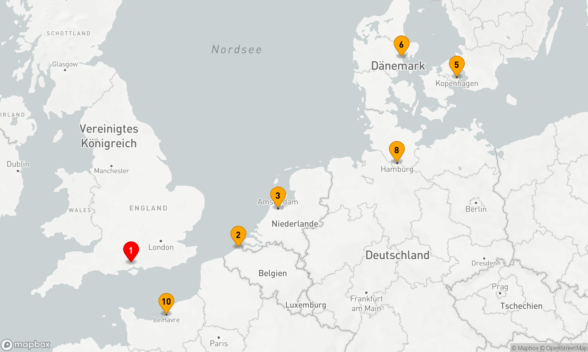 Route 10 Nächte - Europäische Hauptstädte