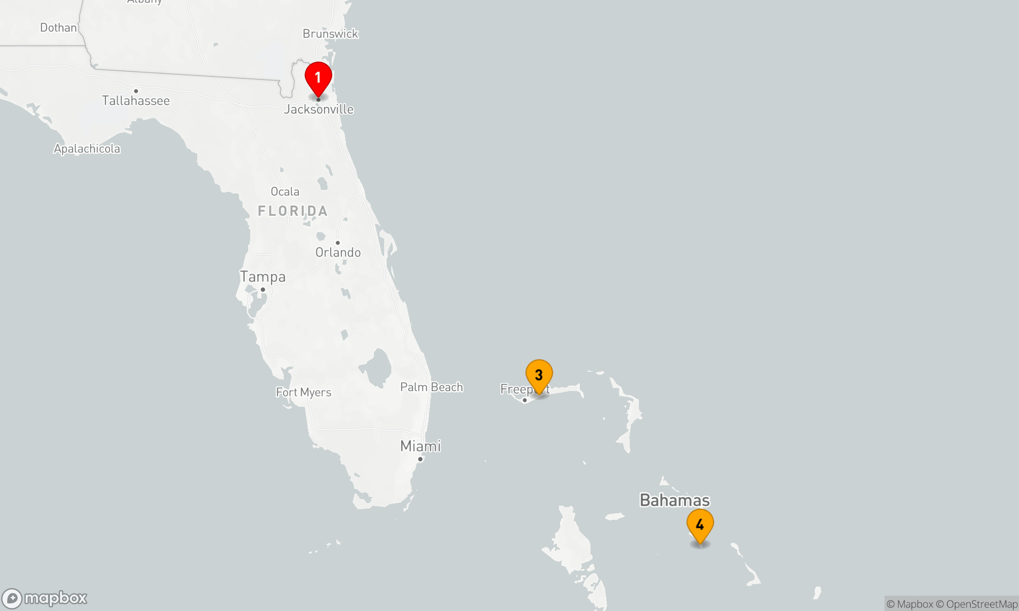 Route 5 Nächte - BAHAMAS