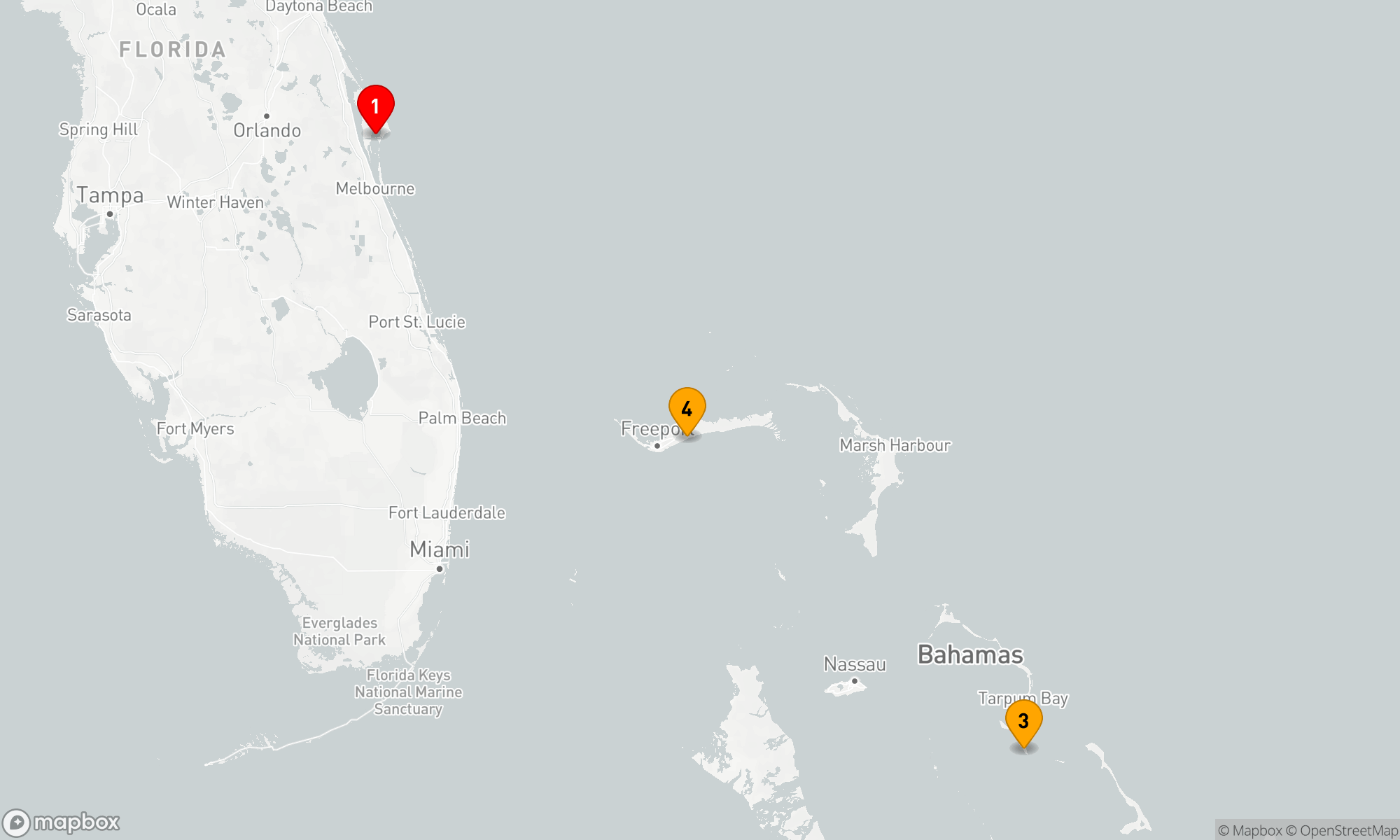 Route 4 Nächte - BAHAMAS