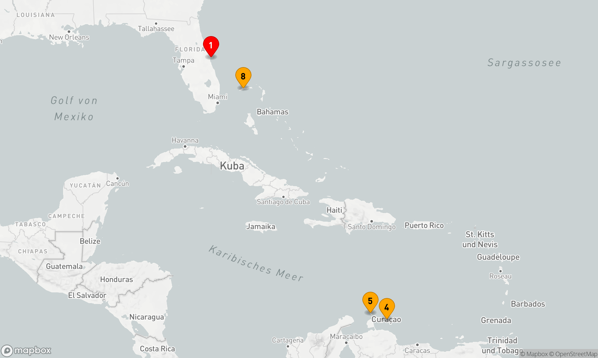 Route 8 Nächte - SÜDLICHE KARIBIK