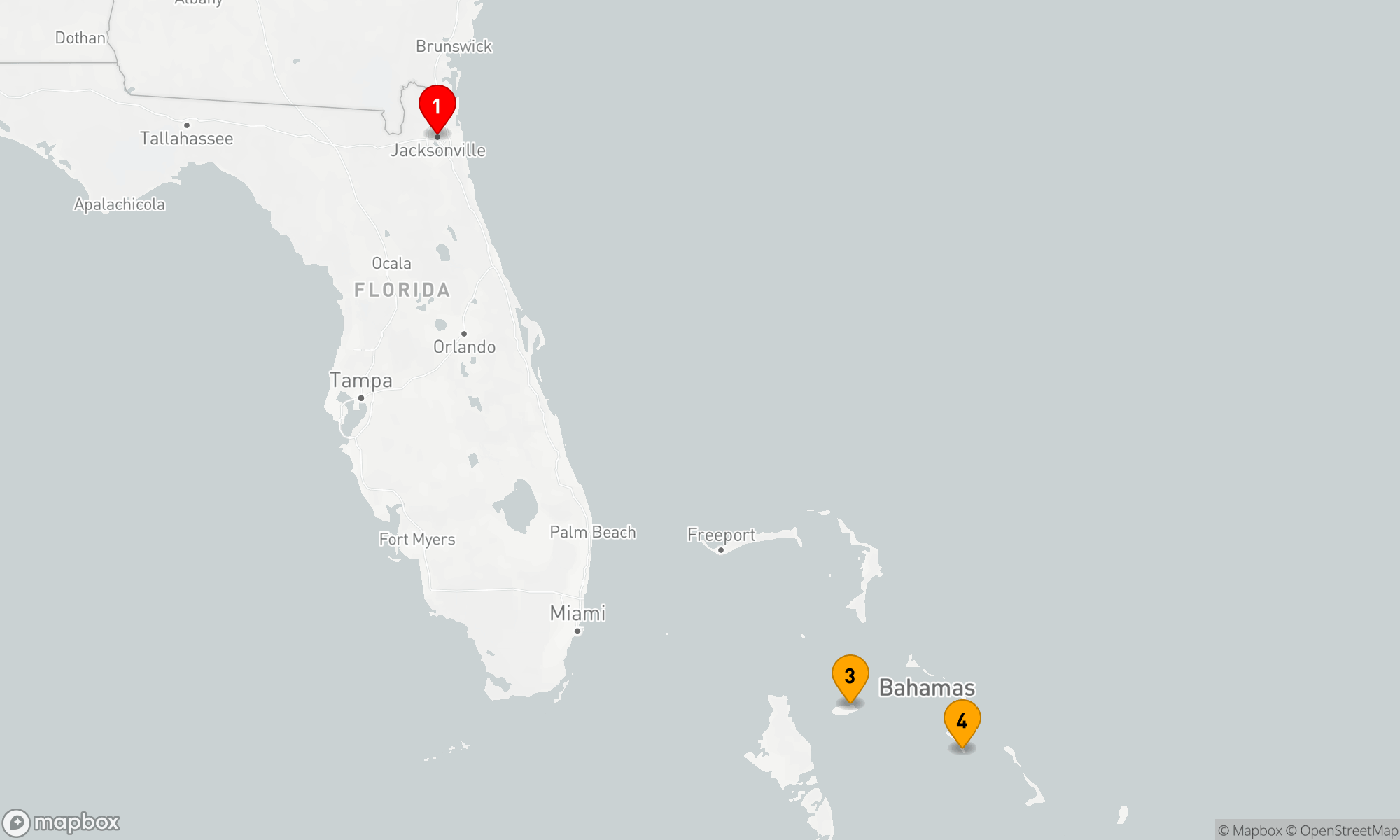 Route 5 Nächte - BAHAMAS