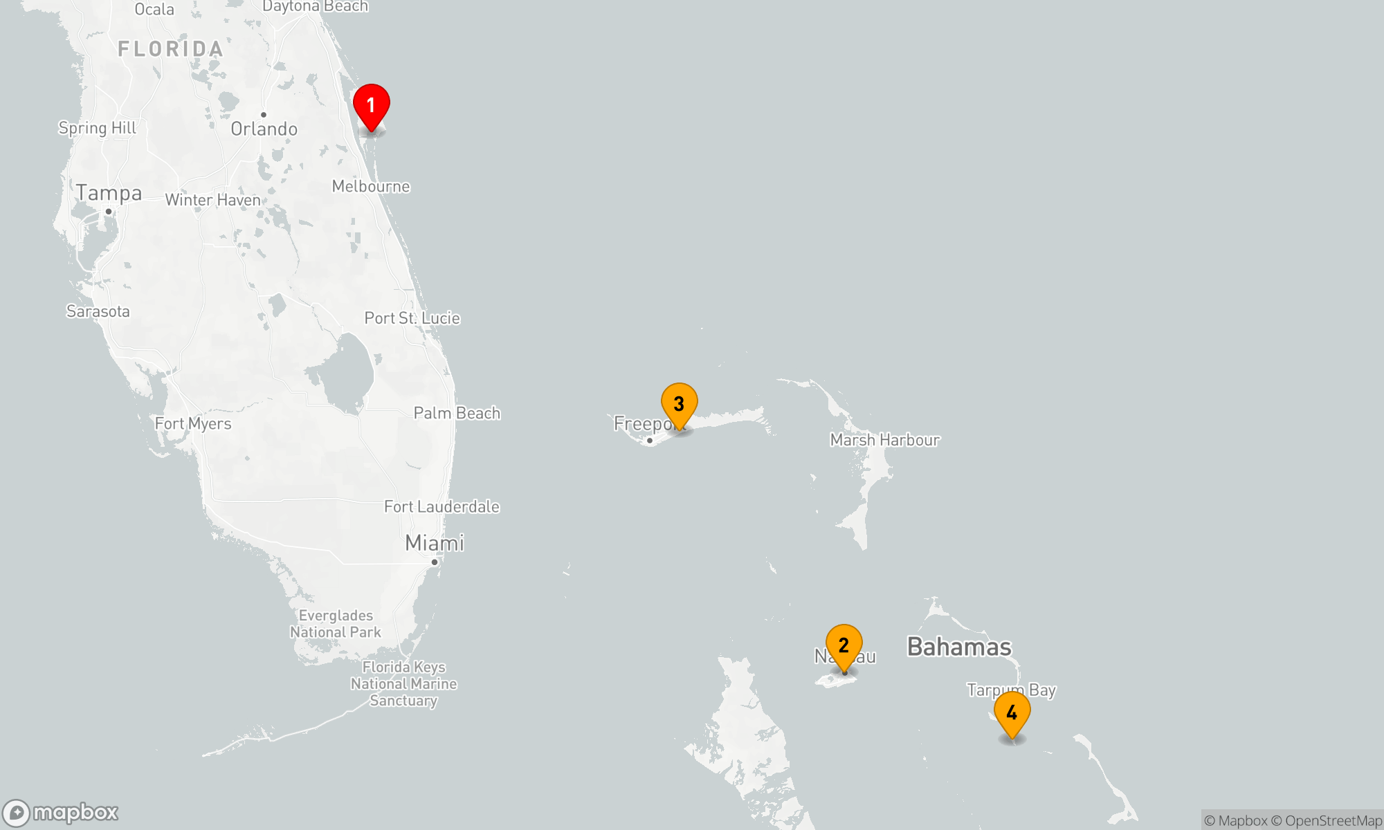Route 5 Nächte - BAHAMAS