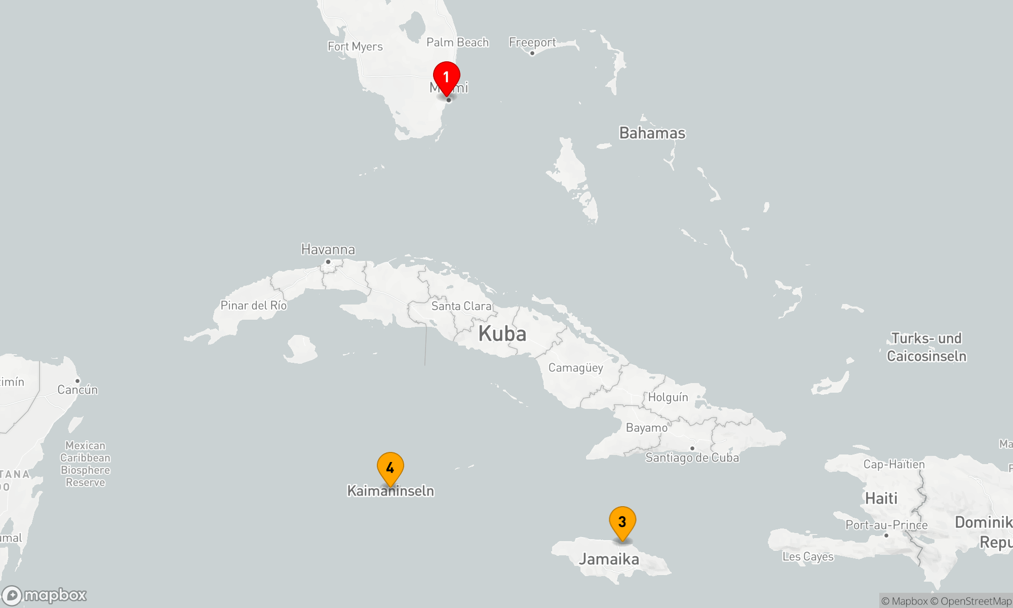 Route 5 Nächte - WESTLICHE KARIBIK