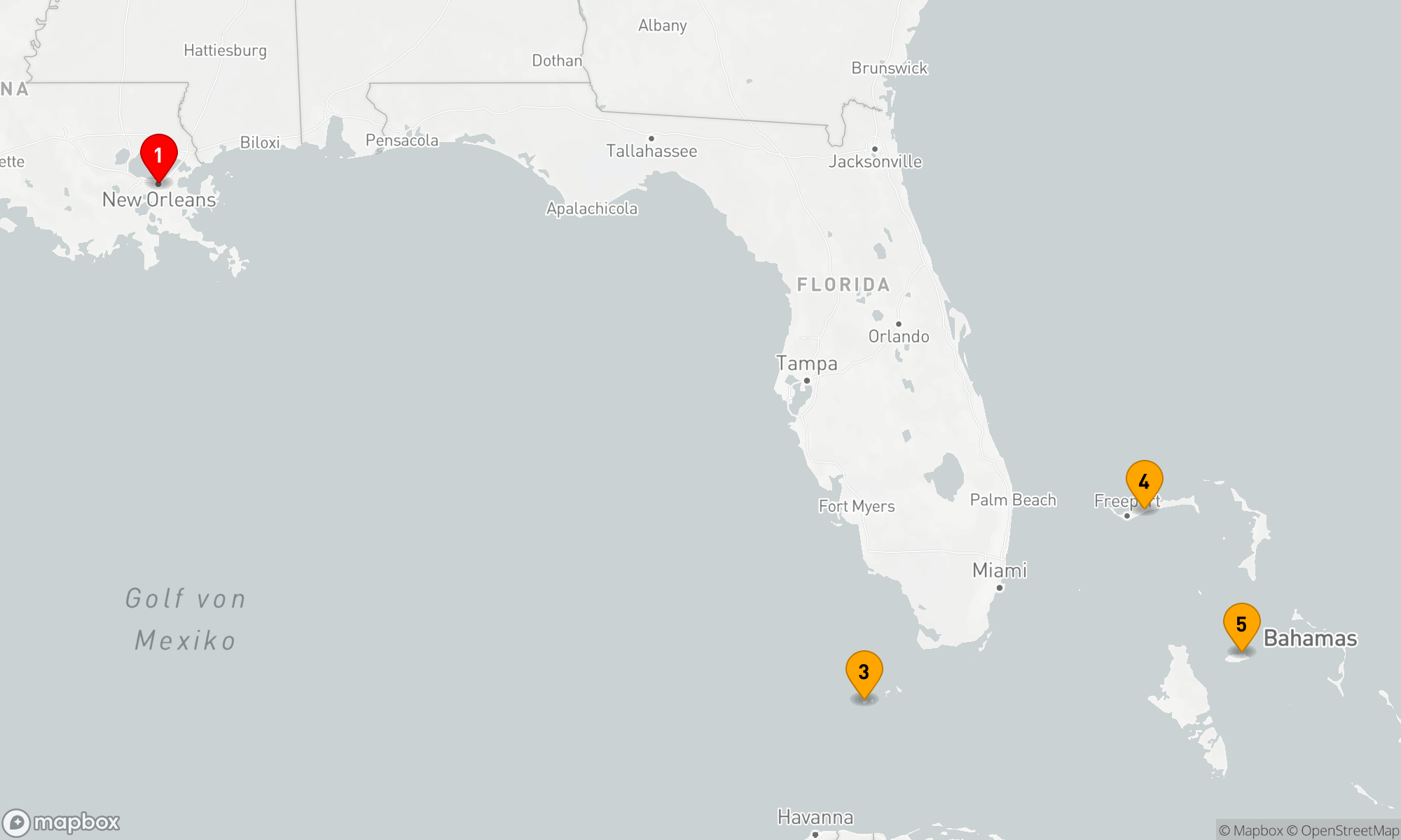 Route 7 Nächte - BAHAMAS