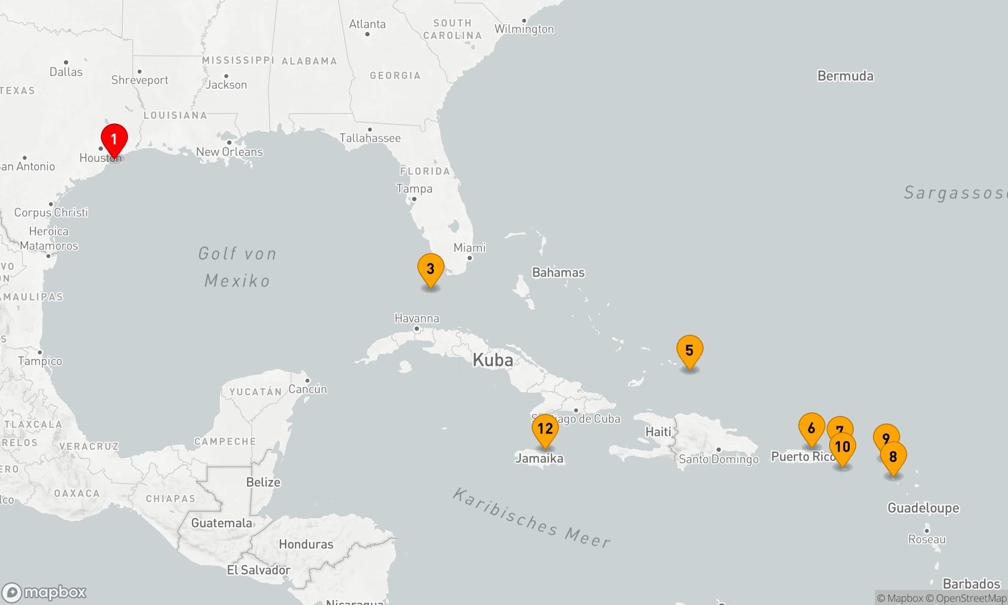 Route 14 Nächte - FAHRTEN - ÖSTLICHE KARIBIK
