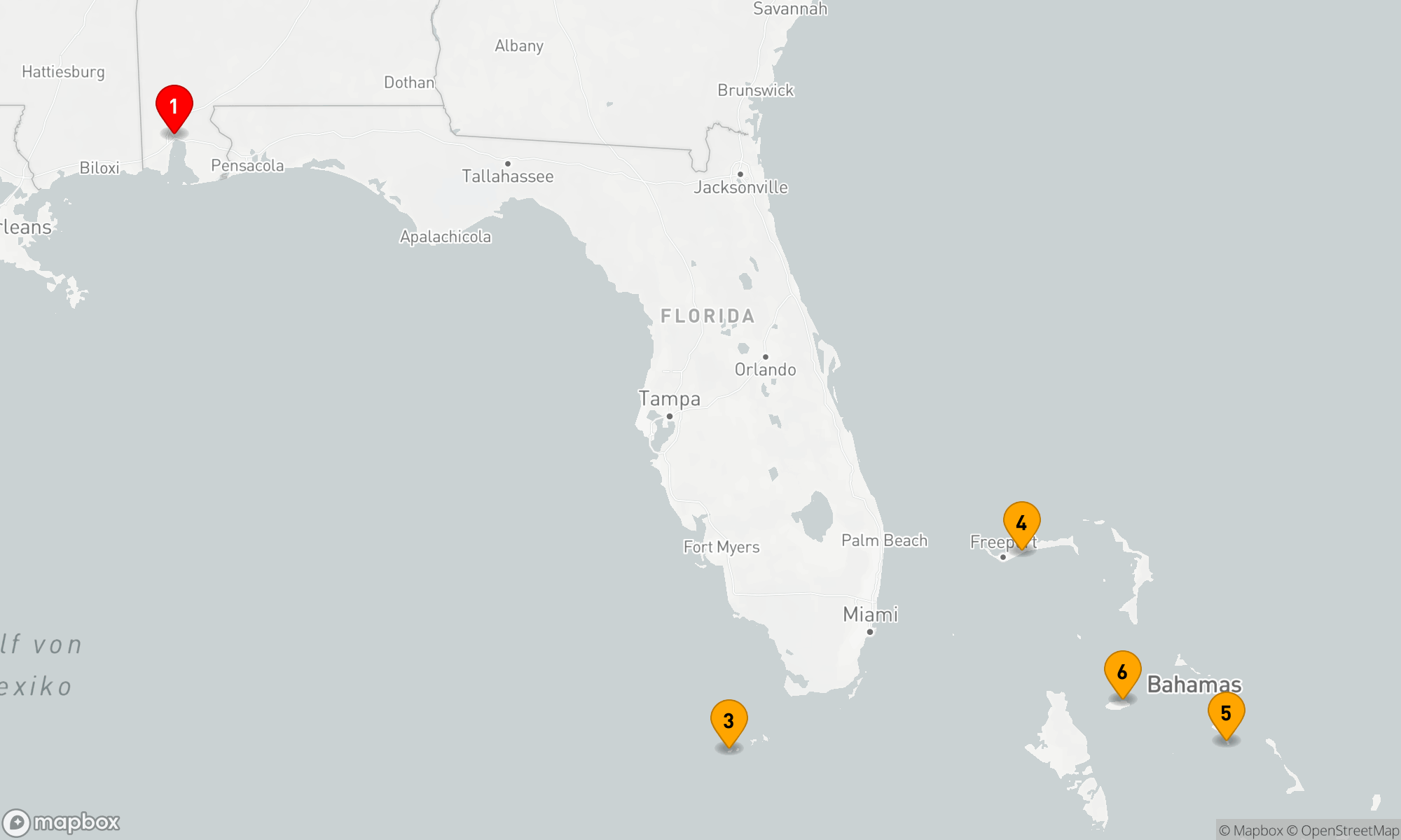Route 8 Nächte - BAHAMAS