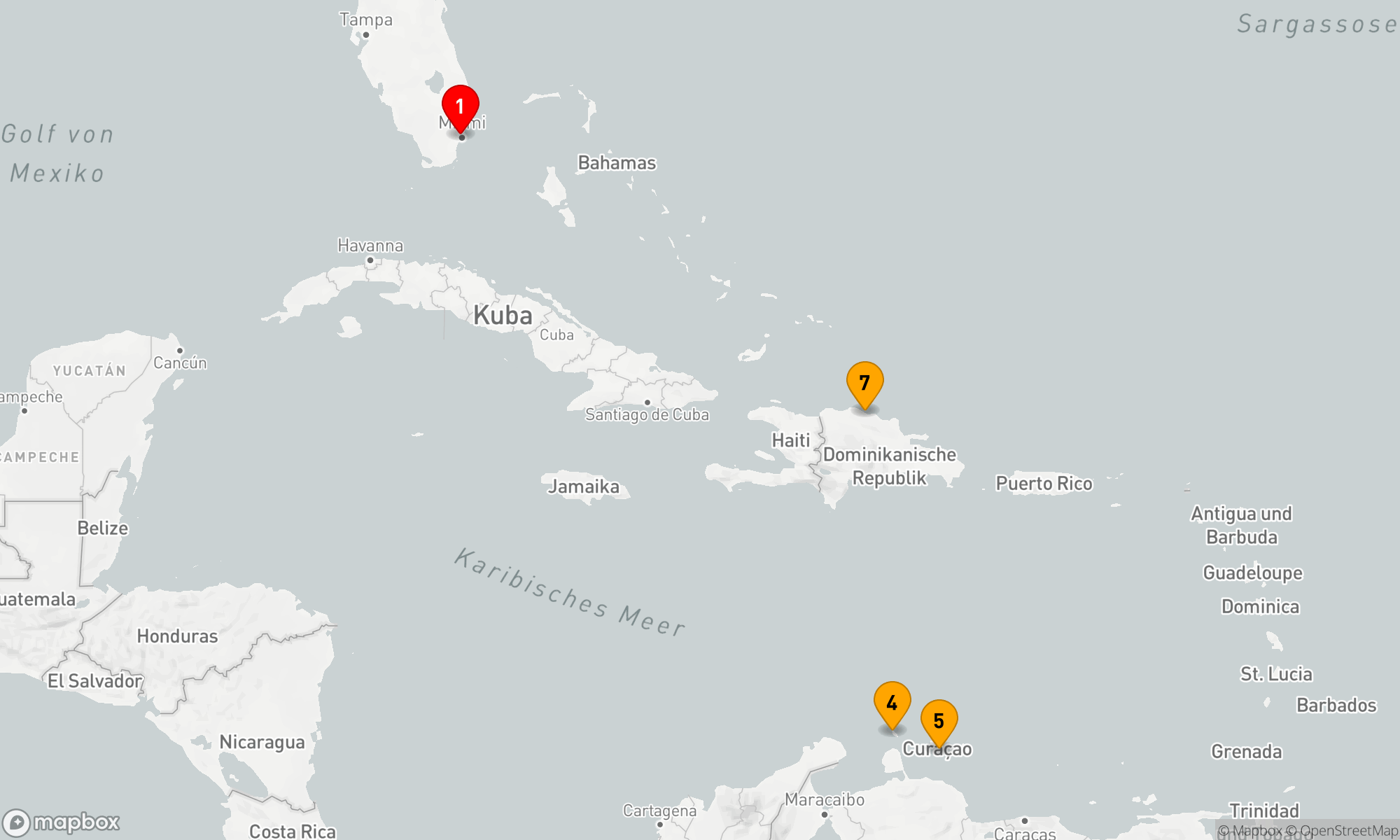 Route 8 Nächte - SÜDLICHE KARIBIK