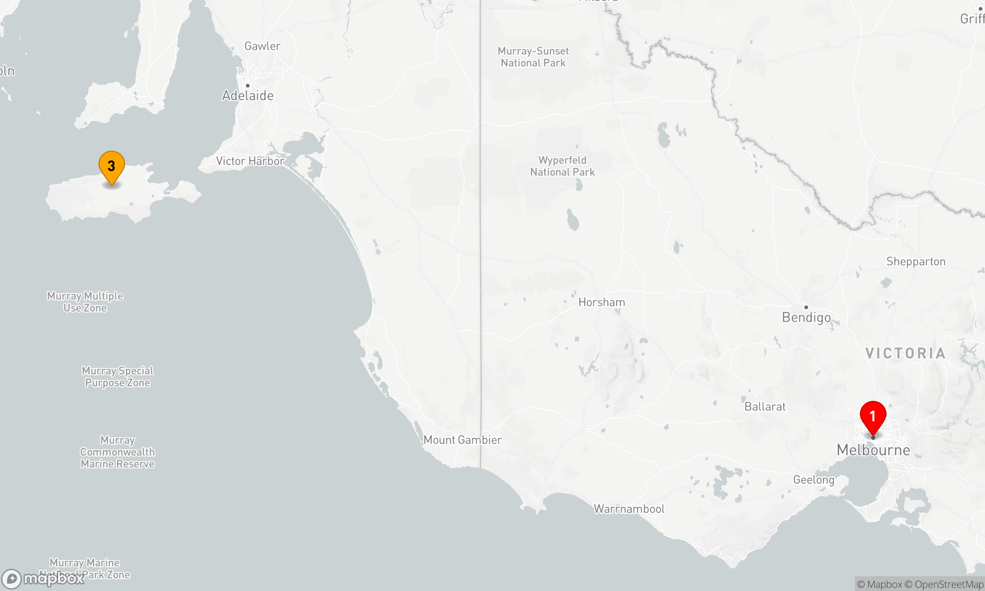 Route 4 Nächte - KÄNGURU-INSEL