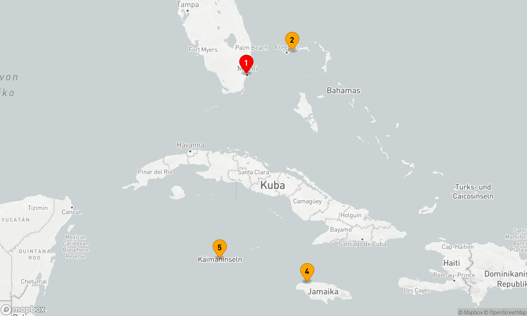 Route 6 Nächte - WESTLICHE KARIBIK