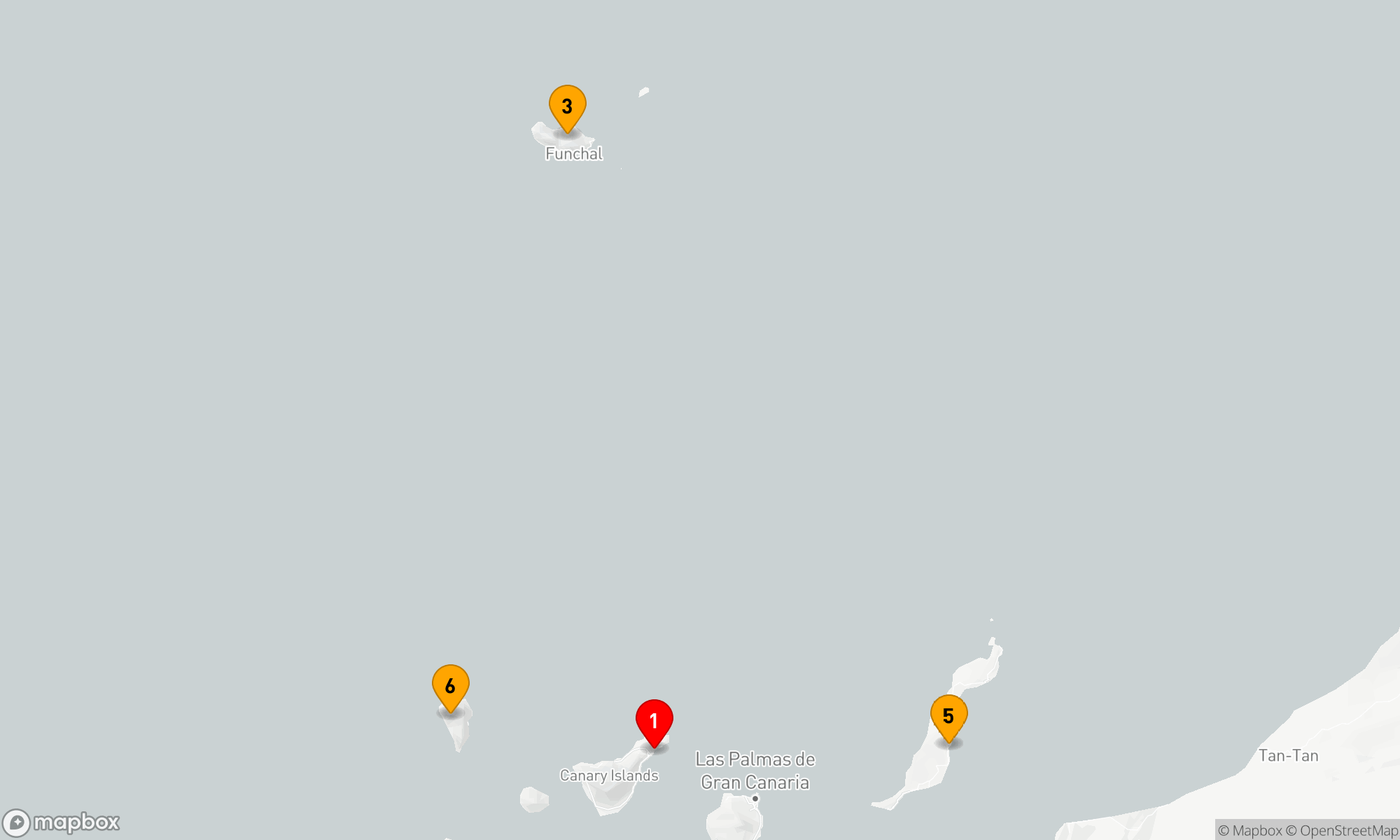 Route 7 Nächte - KANARISCHE INSELN UND MADEIRA FLUG-KREUZFAHRT