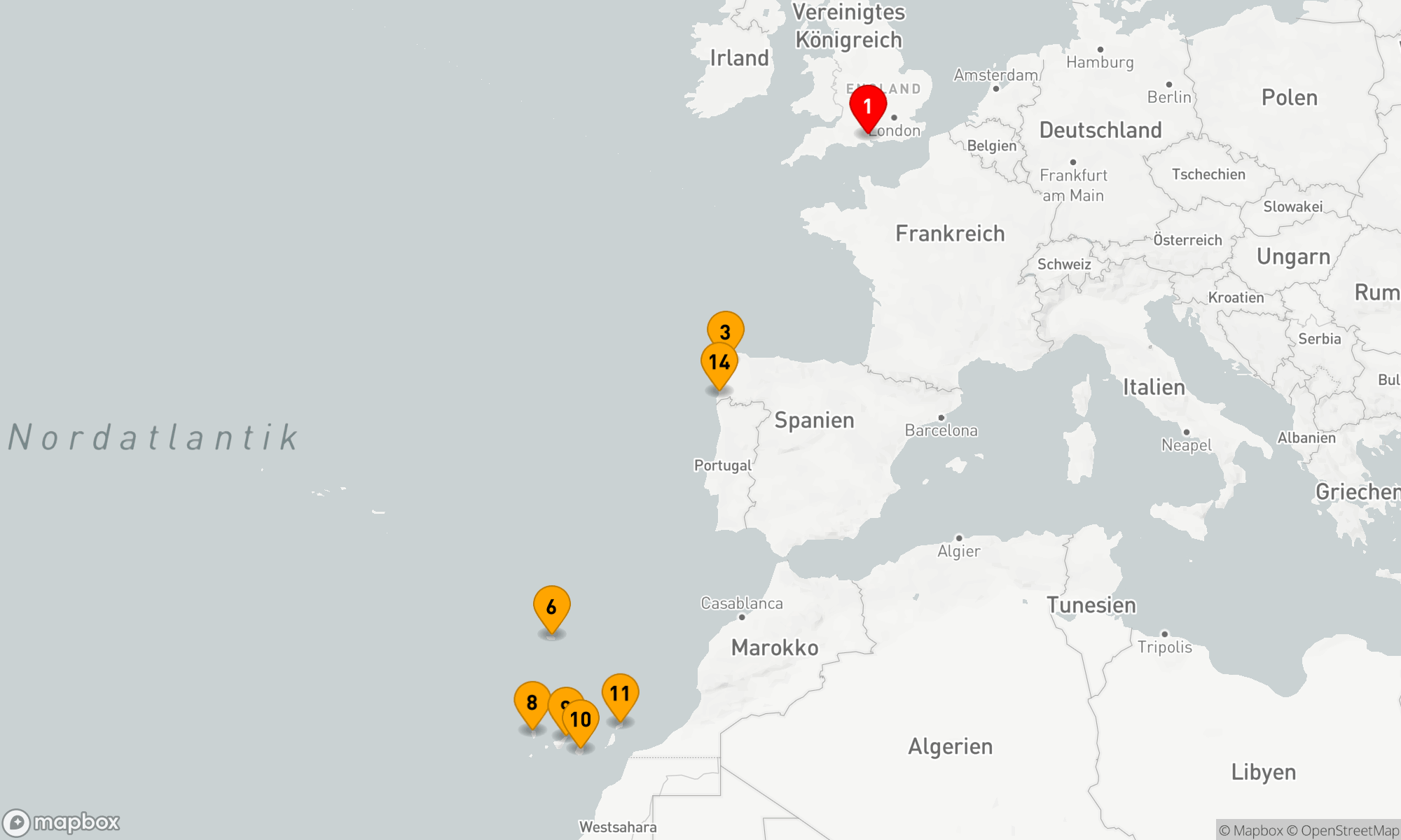 Route 16 Nächte - SPANIEN MADEIRA UND KANARISCHE INSELN