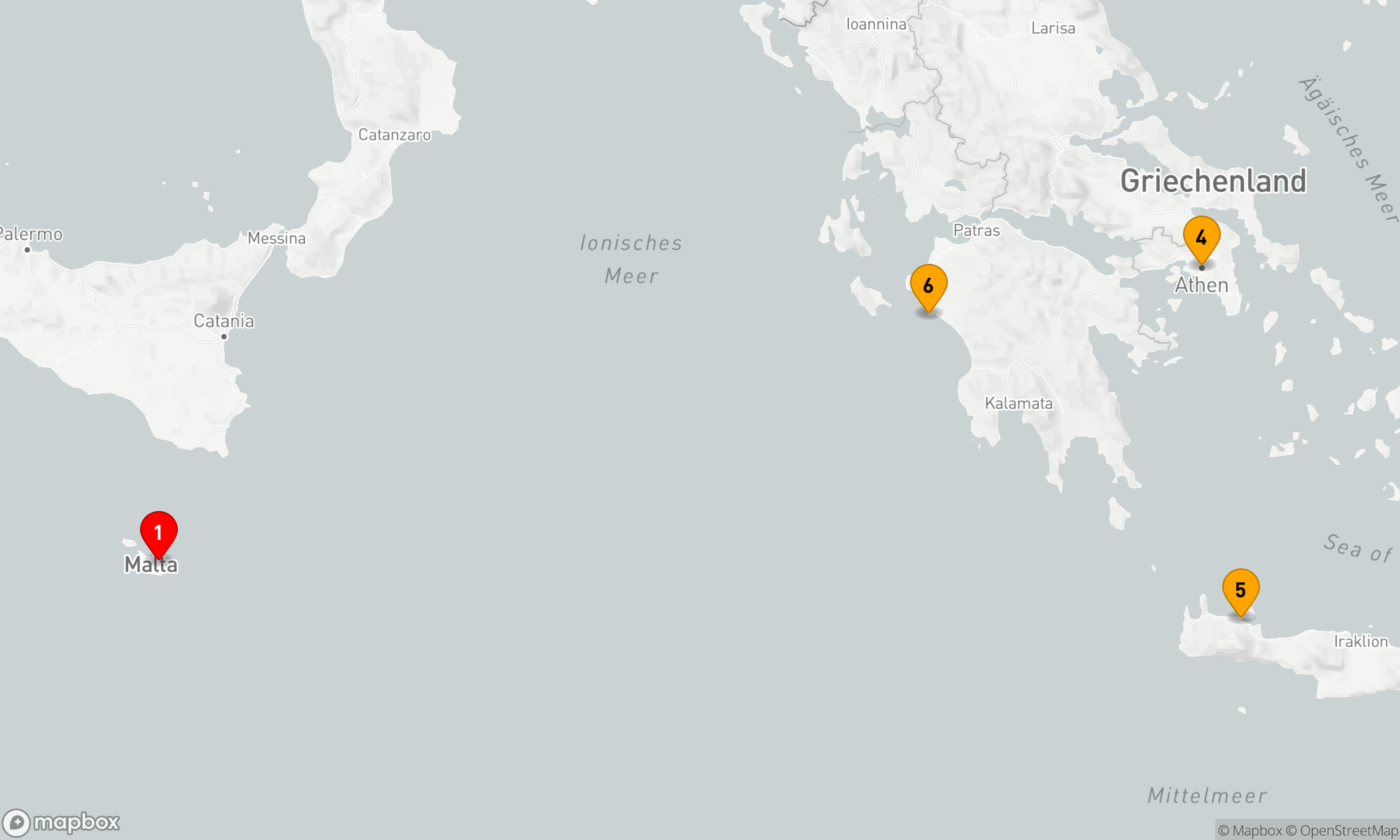 Route 7 Nächte - GRIECHISCHE INSELN FLUG-KREUZFAHRT