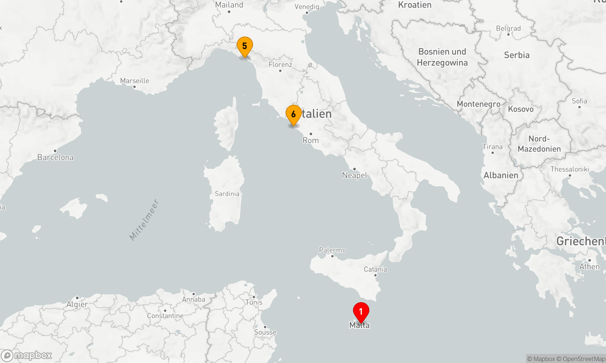 Route 7 Nächte - FLIEGENDE KREUZFAHRT DURCH DAS WESTLICHE MITTELMEER