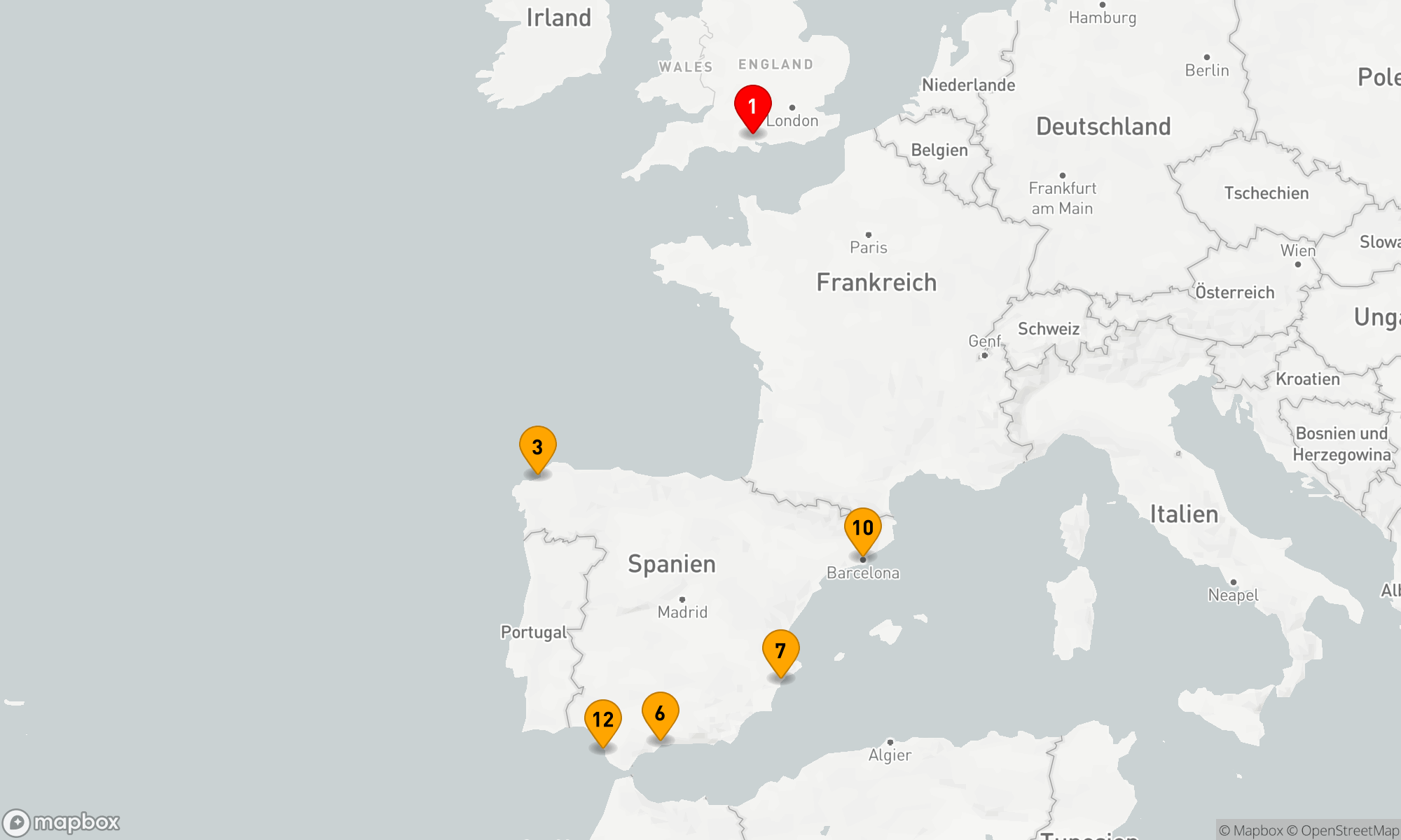 Route 14 Nächte - MITTELMEER - SPANIEN UND FRANKREICH