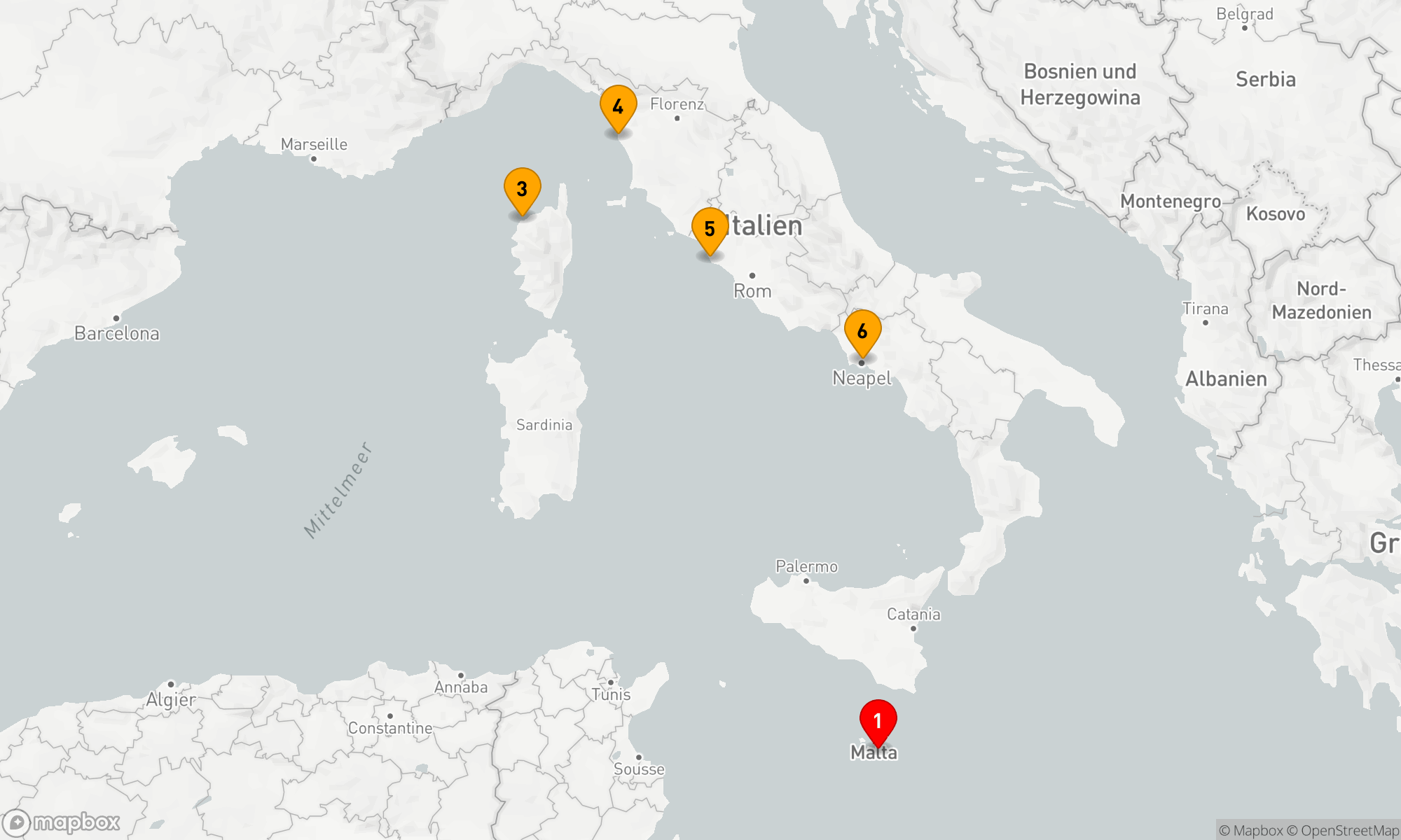 Route 7 Nächte - FLIEGENDE KREUZFAHRT DURCH DAS WESTLICHE MITTELMEER
