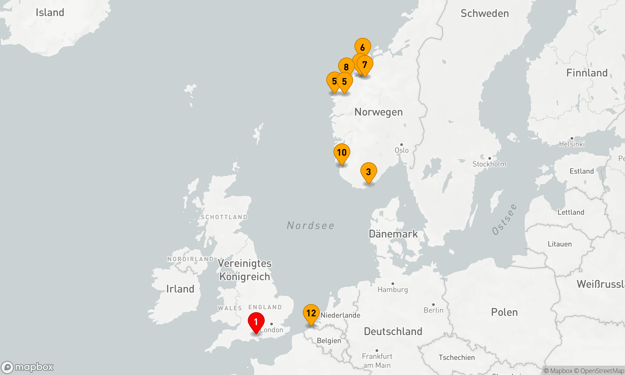 Route 12 Nächte - NORWEGISCHE FJORDE