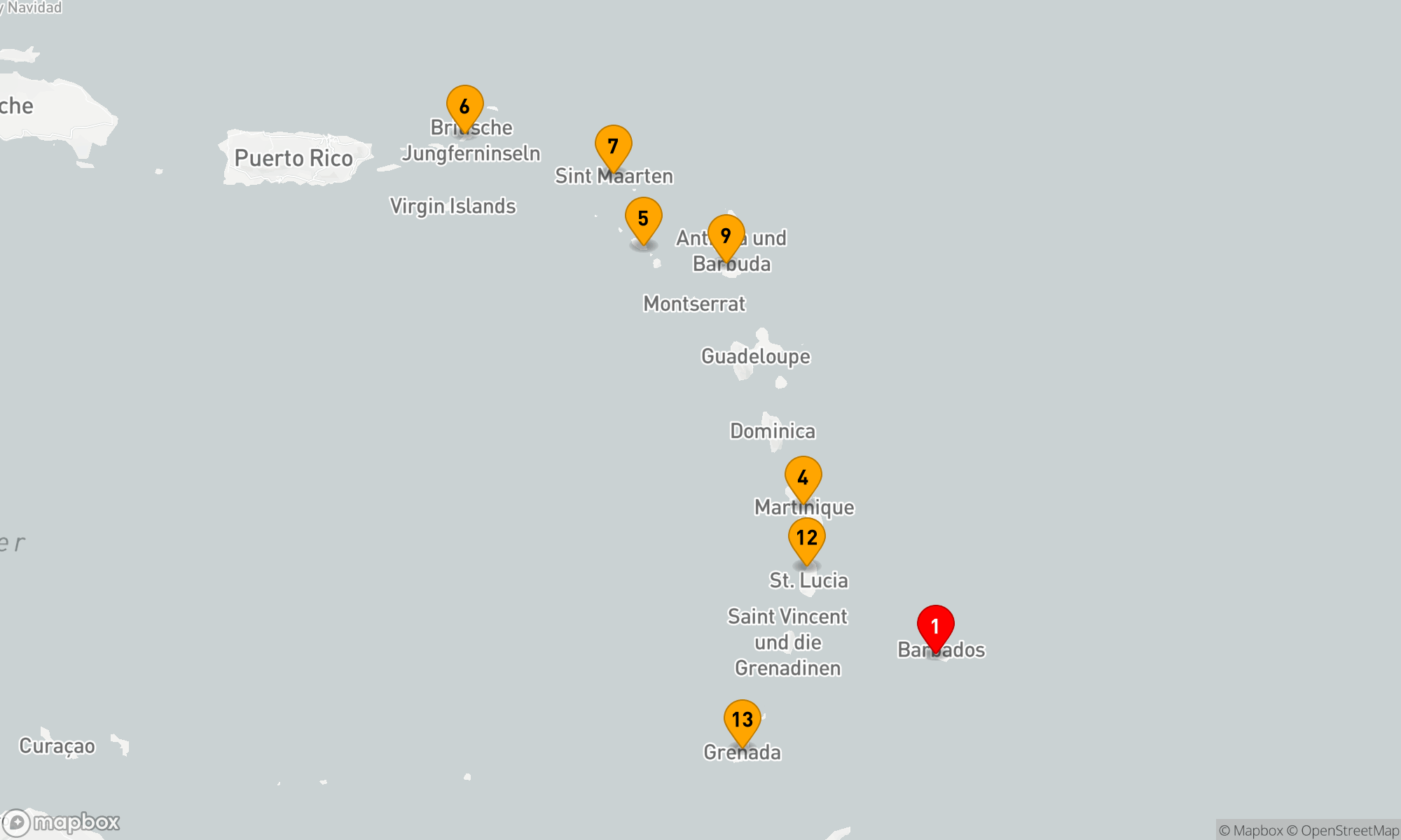 Route 14 Nächte - WEIHNACHTEN UND NEUJAHR KARIBIK FLUCHT