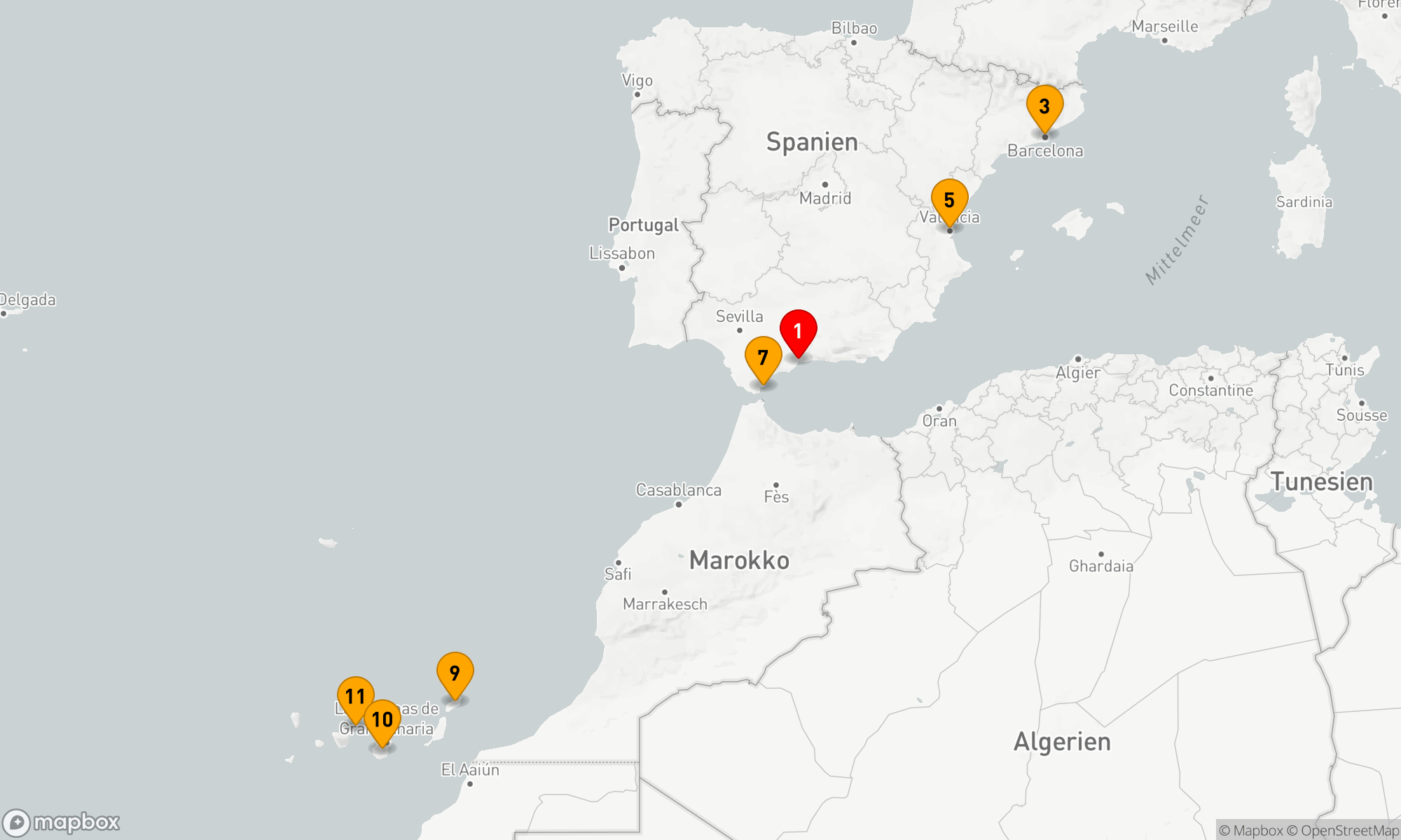 Route 11 Nächte - NEUJAHR IN SPANIEN UND AUF DEN KANARISCHEN INSELN