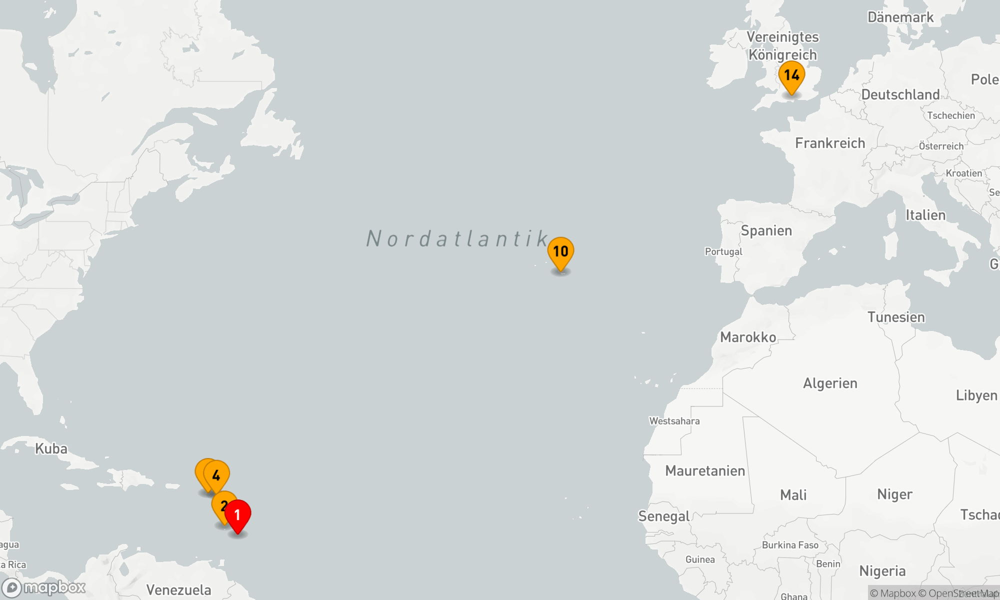 Route 13 Nächte - TRANSATLANTISCHE KARIBIK