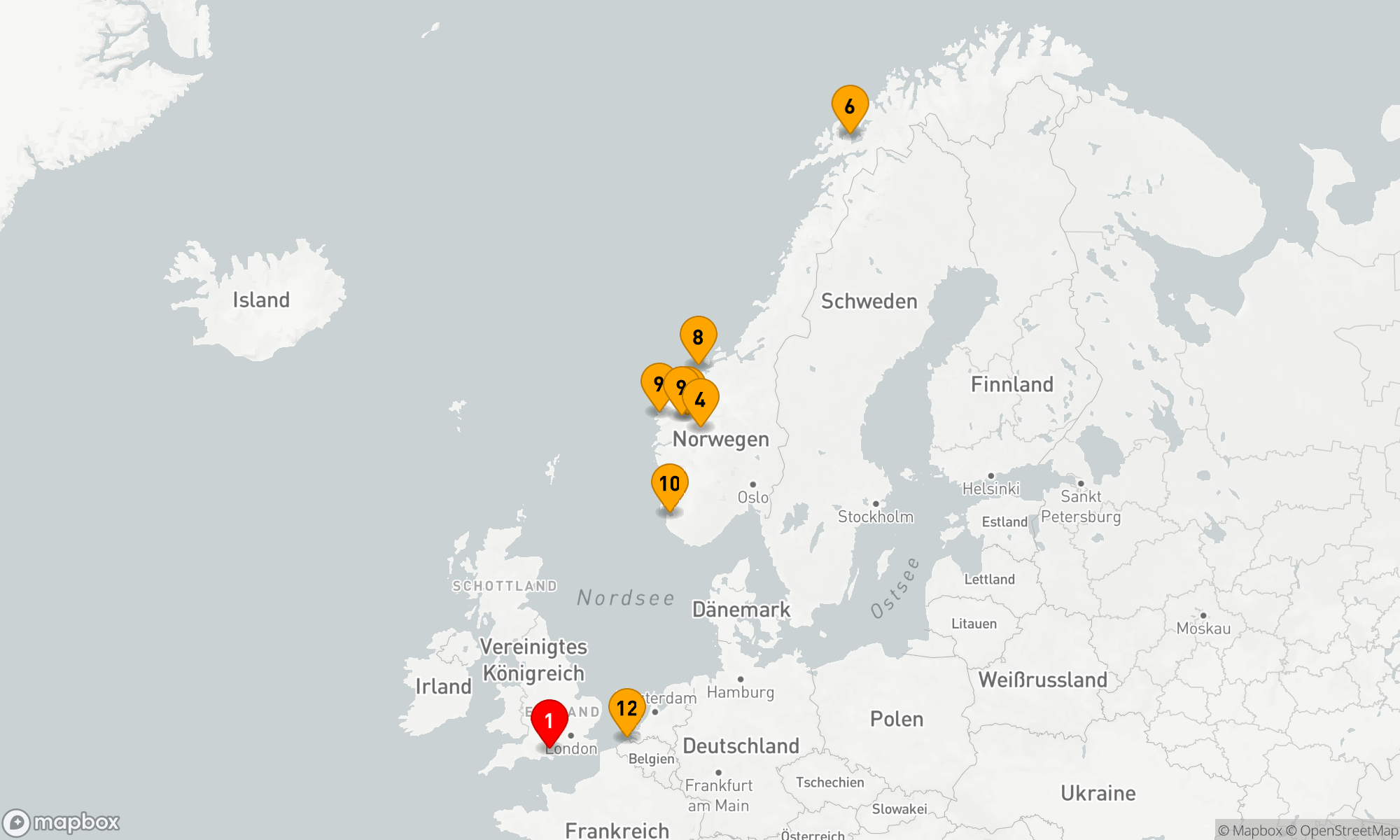 Route 12 Nächte - NORWEGISCHE FJORDE