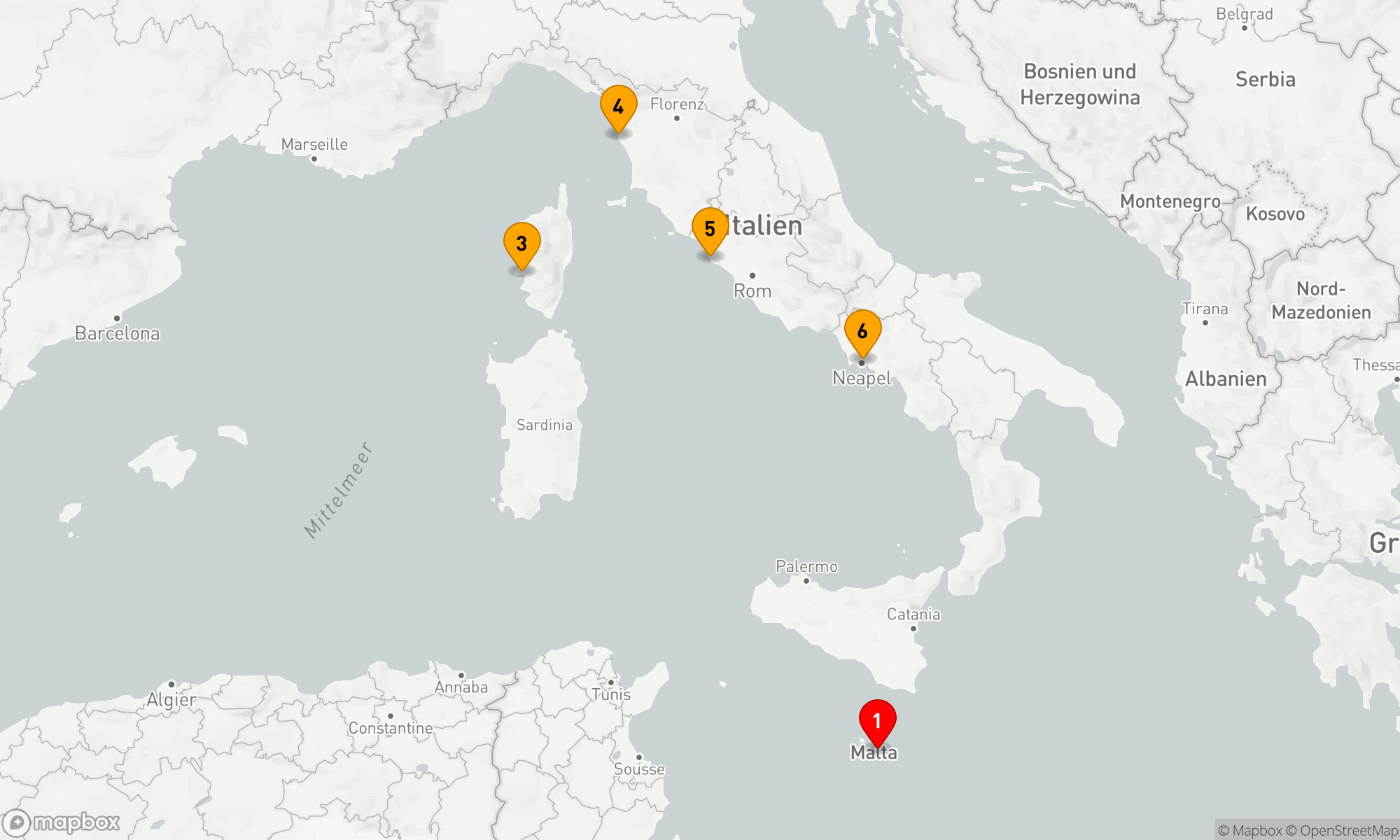 Route 7 Nächte - FLIEGENDE KREUZFAHRT DURCH DAS WESTLICHE MITTELMEER