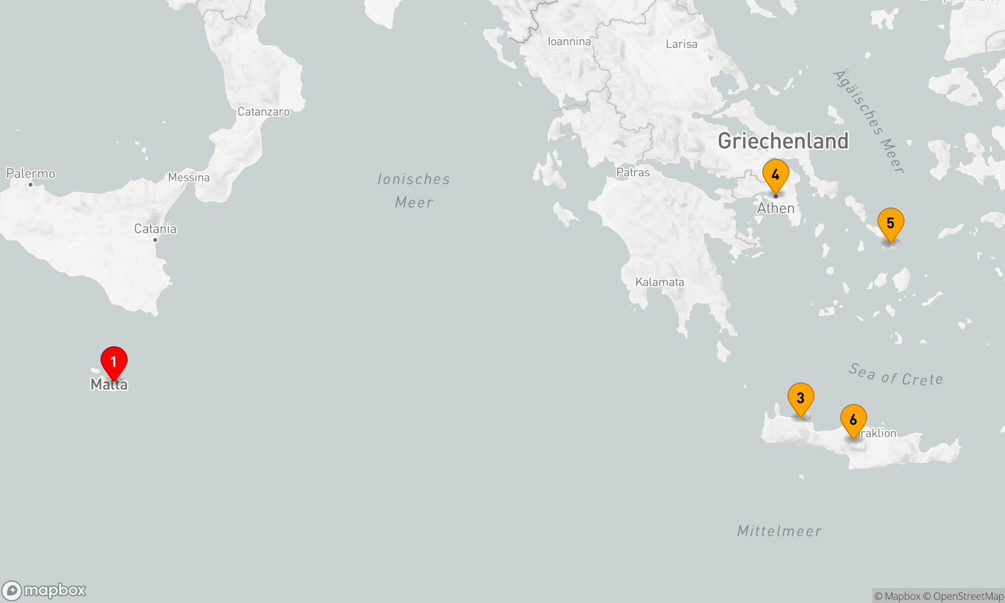 Route 7 Nächte - GRIECHISCHE INSELN FLUG-KREUZFAHRT
