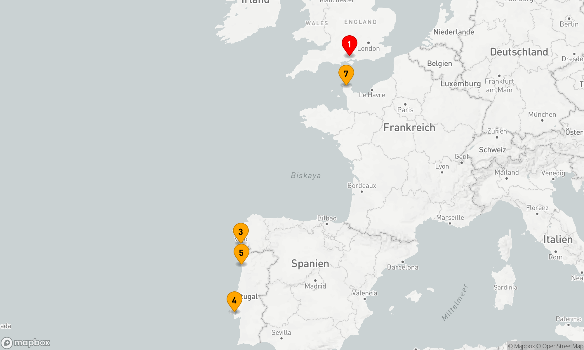 Route 7 Nächte - SPANIEN FRANKREICH UND PORTUGAL