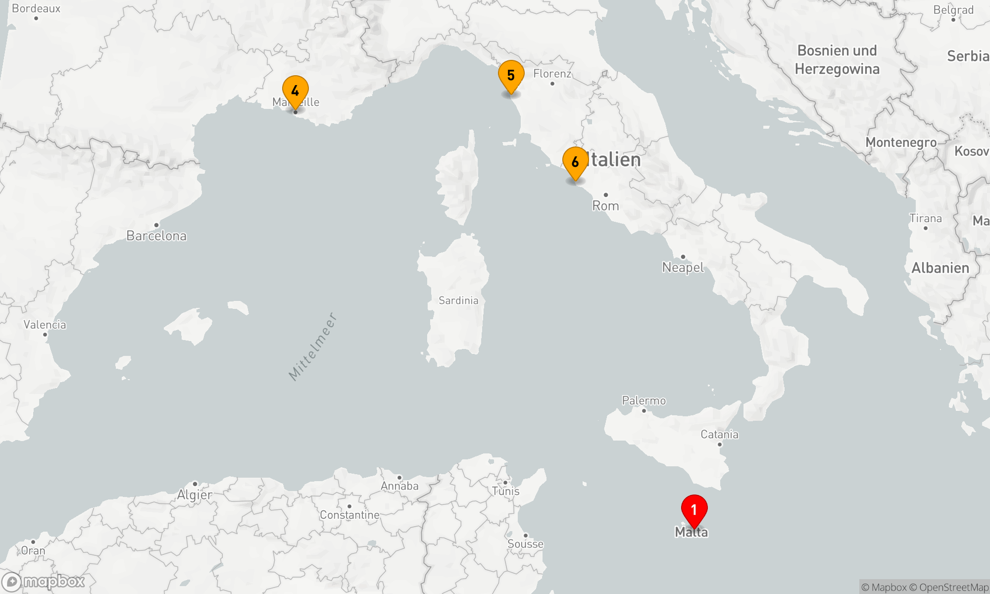 Route 7 Nächte - FLIEGENDE KREUZFAHRT DURCH DAS WESTLICHE MITTELMEER