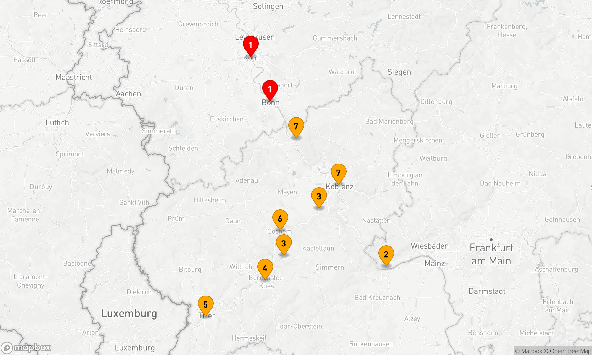 Route 7 Nächte - Rheinromantik und Moselzauber