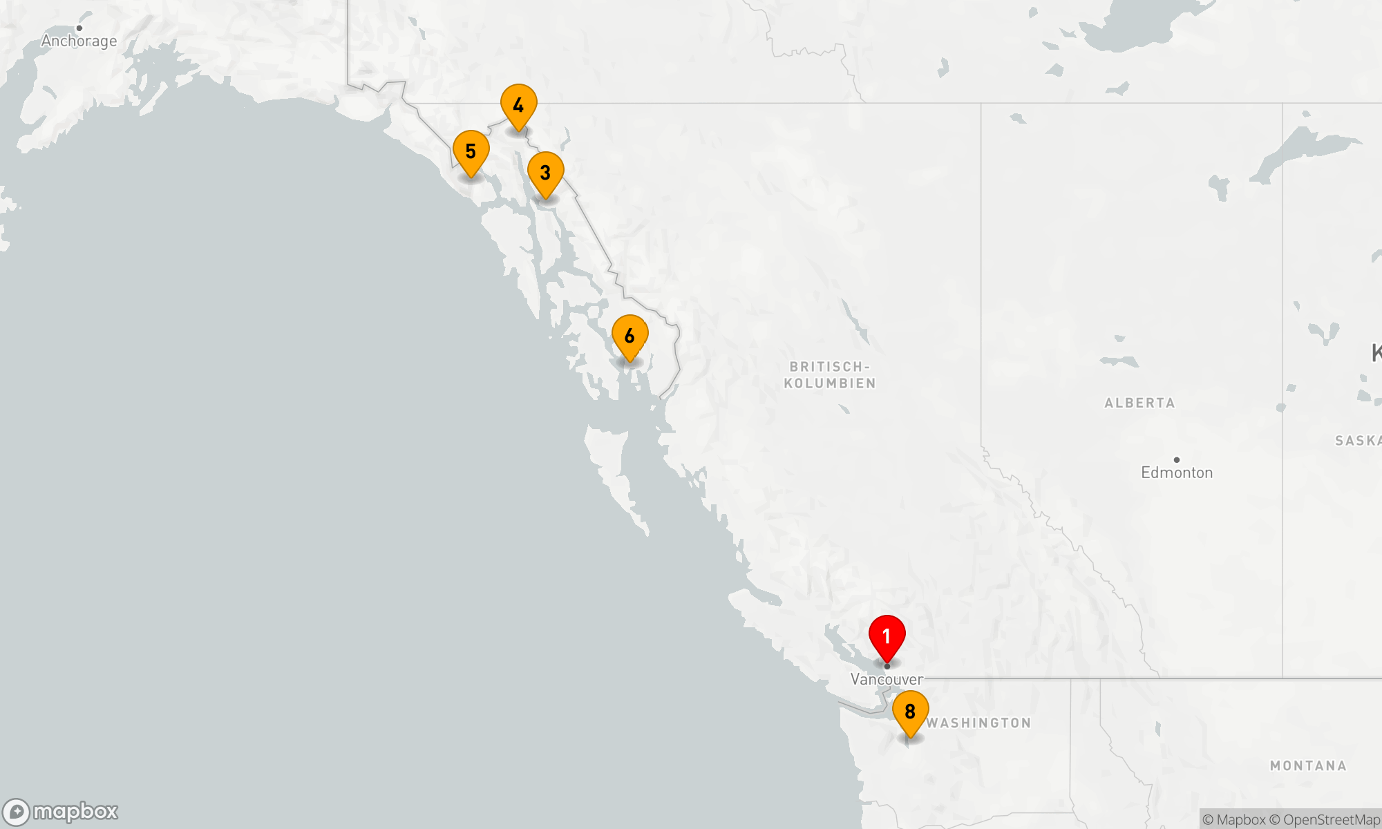 Route 7 Nächte - ALASKA-INNENPASSAGE
