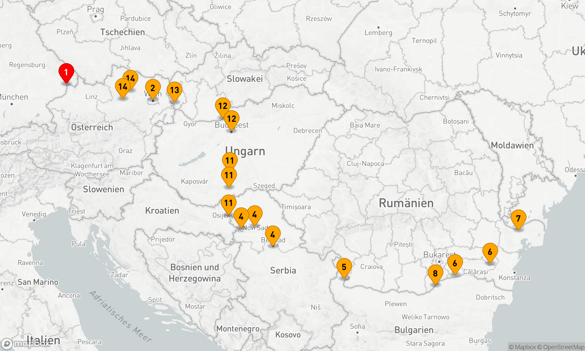 Route 14 Nächte - Bezaubernde Donau
