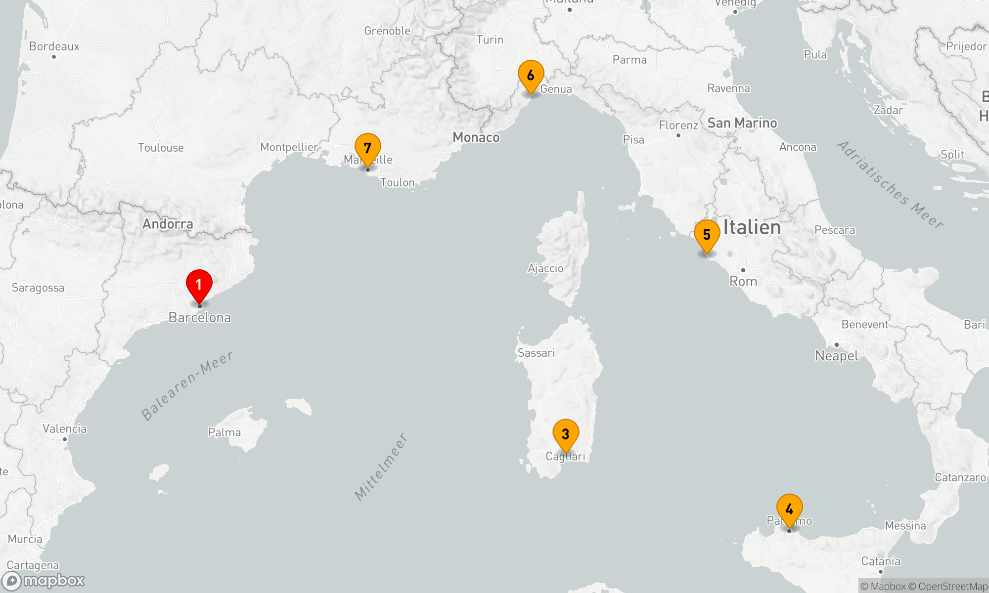 Route 7 Nächte - Mediterrane Entdeckungen ab Barcelona