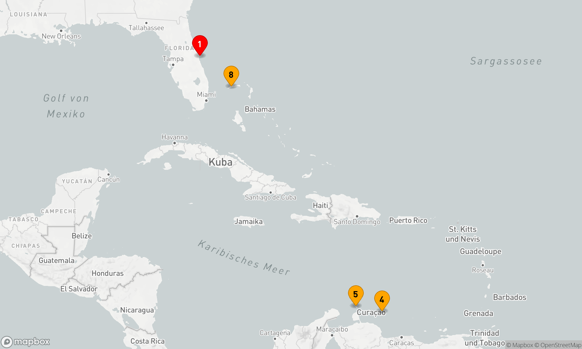 Route 8 Nächte - SÜDLICHE KARIBIK