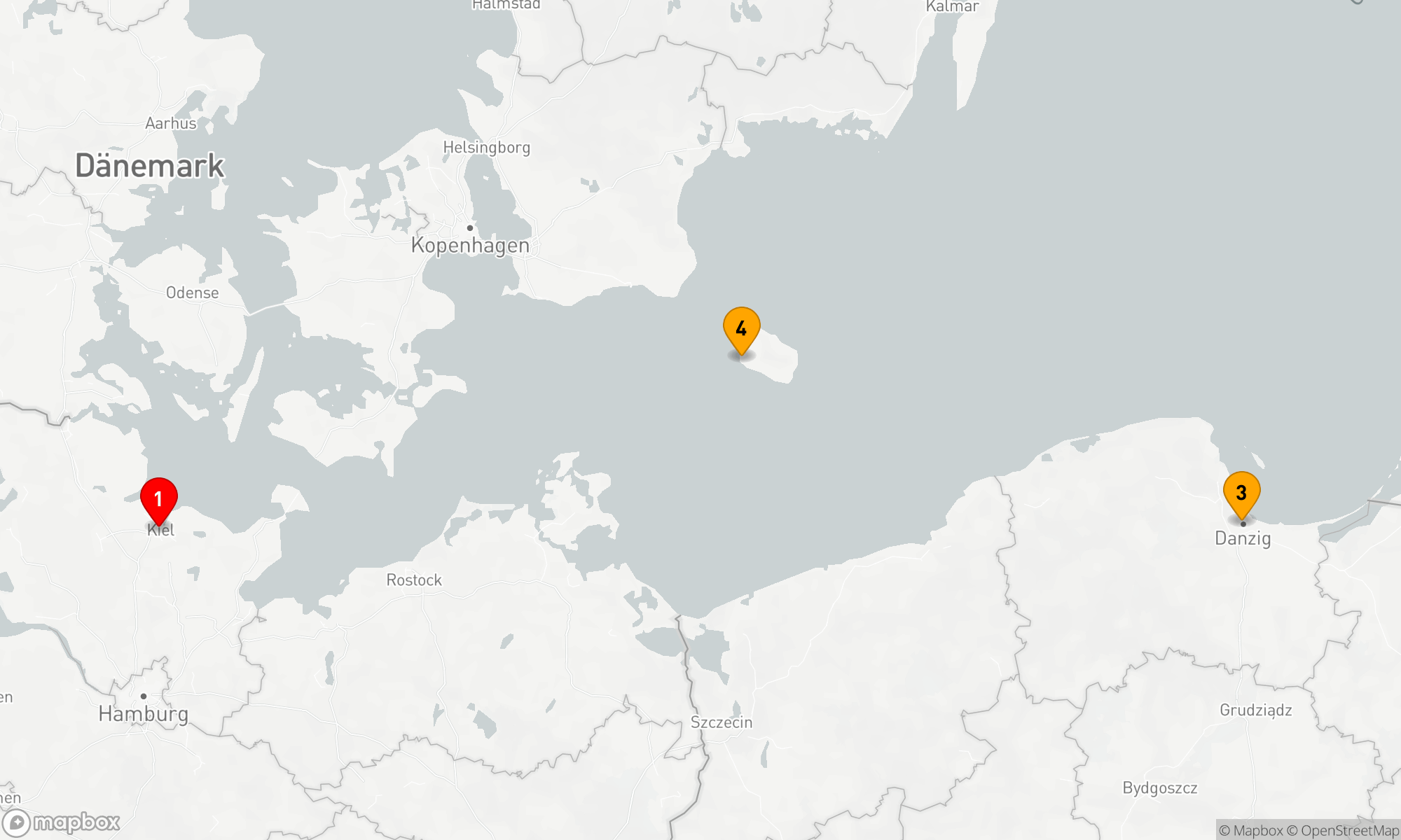 Route 4 Nächte - Kurzreise Ostsee